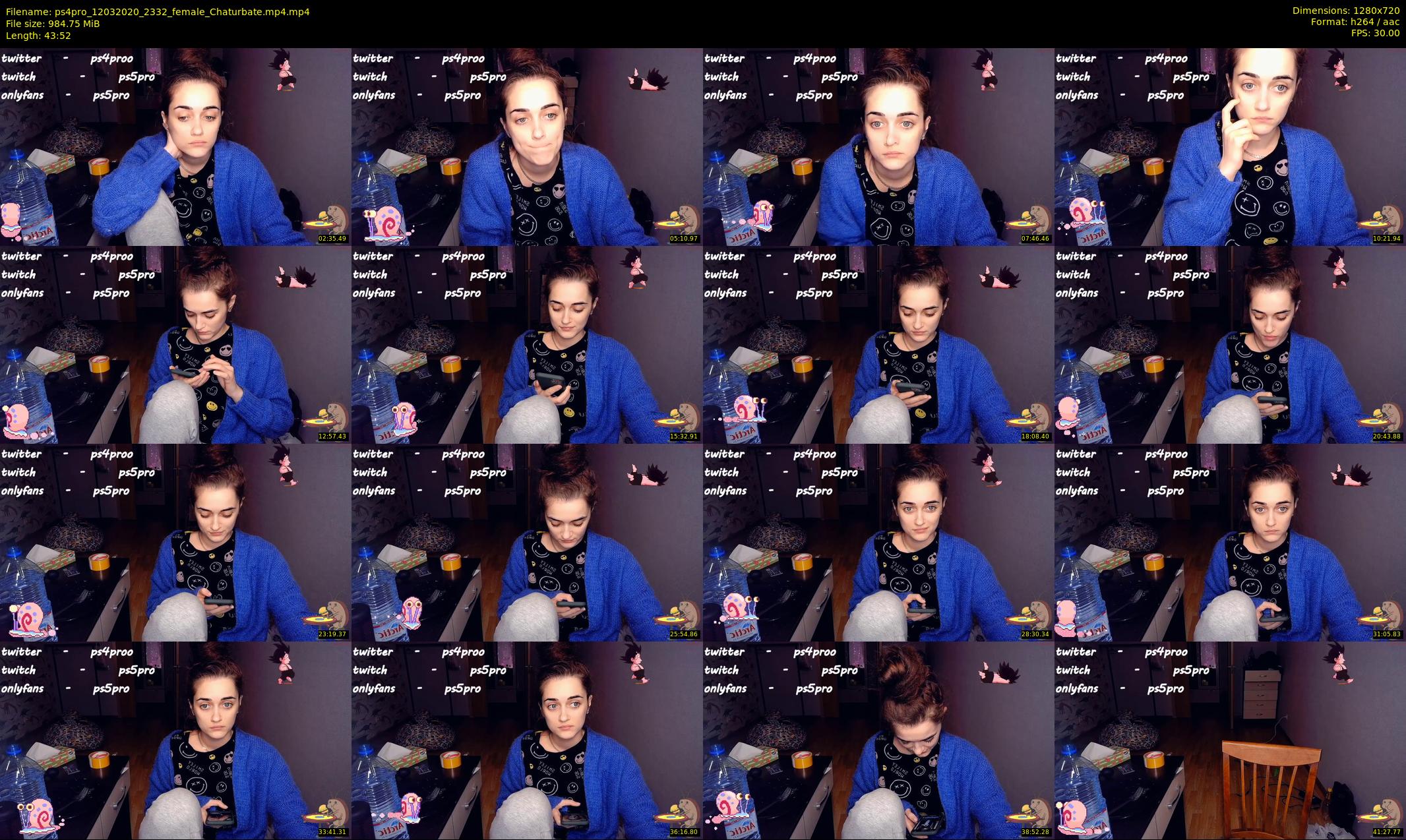 ps4pro — 44 minute Chaturbate female cam show recording, 720p, Mar 12, 2020