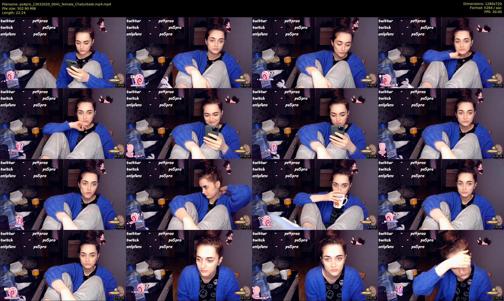 ps4pro — 23 minute Chaturbate female cam show recording, 720p, Mar 13, 2020