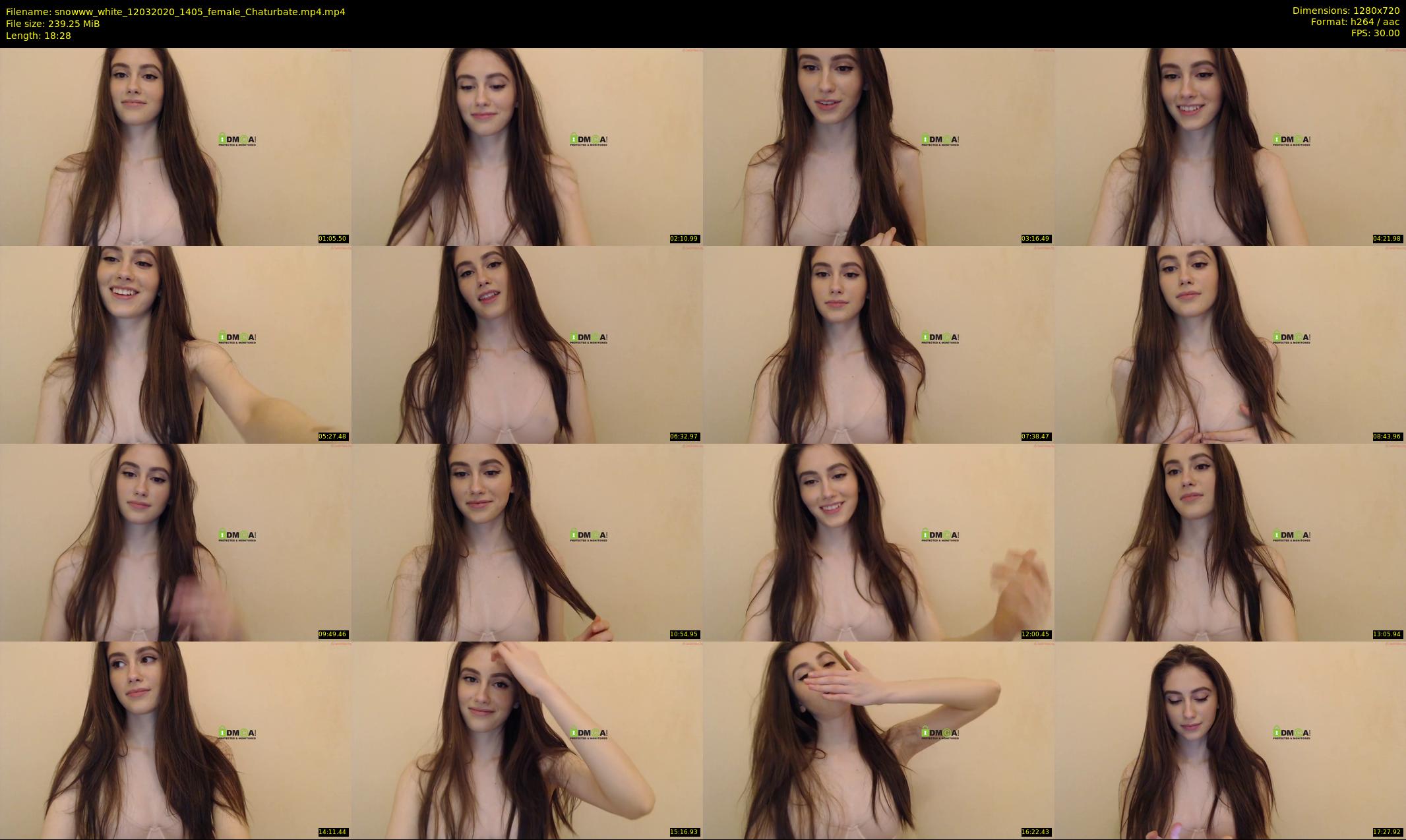 snowww_white — 19 minute Chaturbate female cam show recording, 720p, Mar 12, 2020