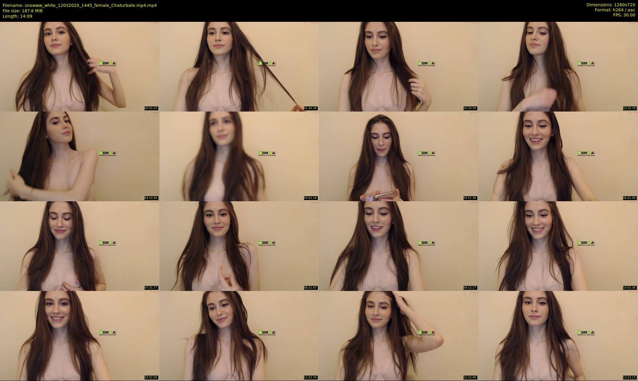 snowww_white — 15 minute Chaturbate female cam show recording, 720p, Mar 12, 2020
