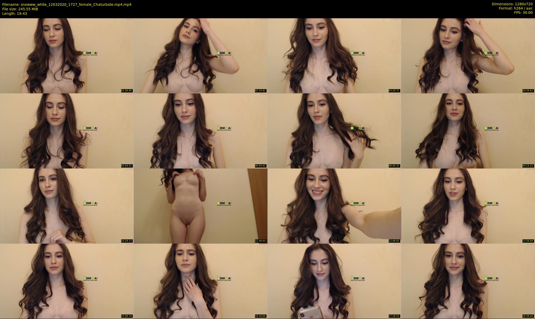 snowww_white — 20 minute Chaturbate female cam show recording, 720p, Mar 12, 2020