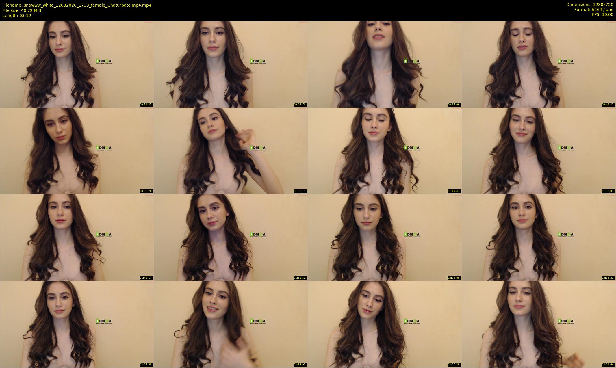 snowww_white — 4 minute Chaturbate female cam show recording, 720p, Mar 12, 2020