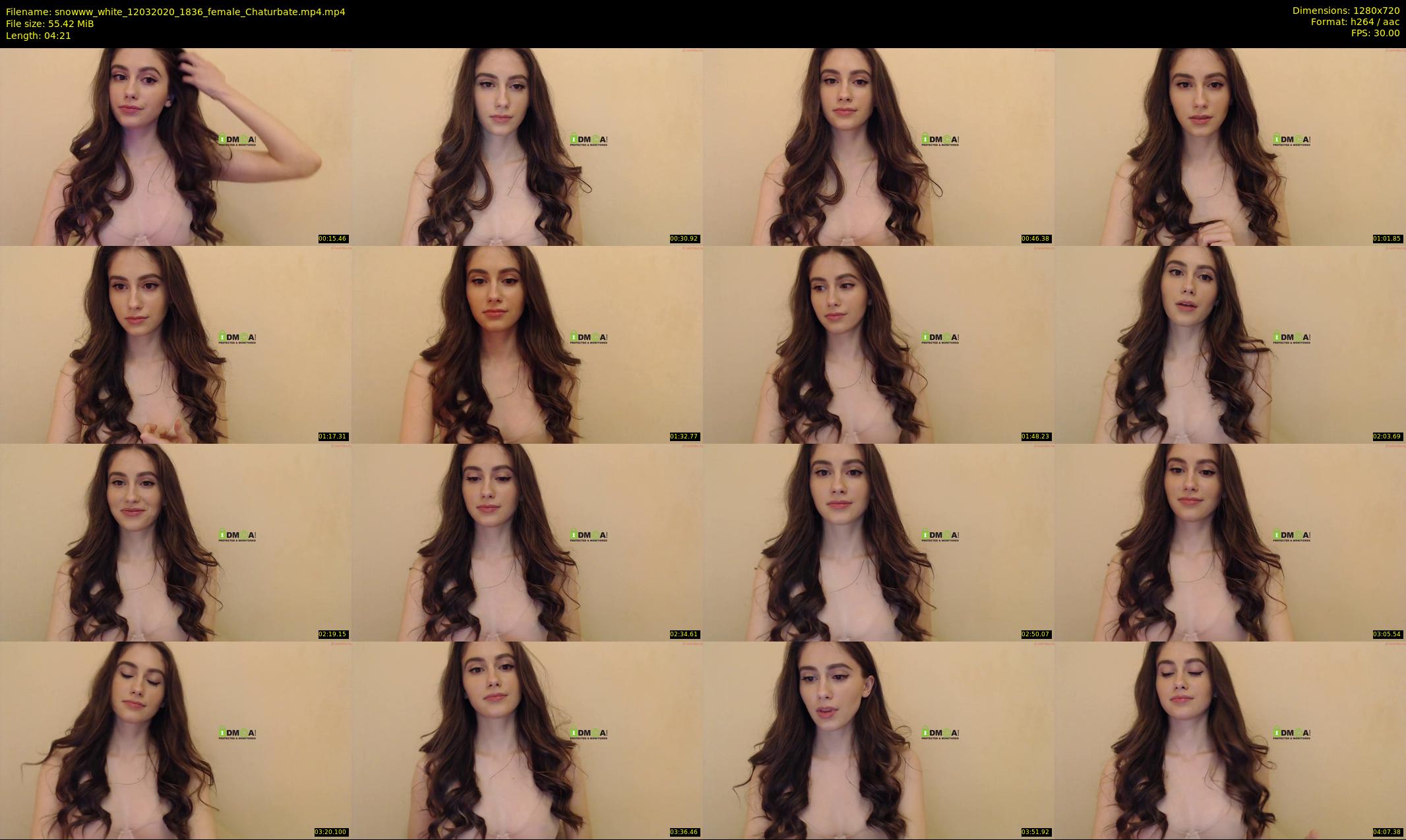 snowww_white — 5 minute Chaturbate female cam show recording, 720p, Mar 12, 2020