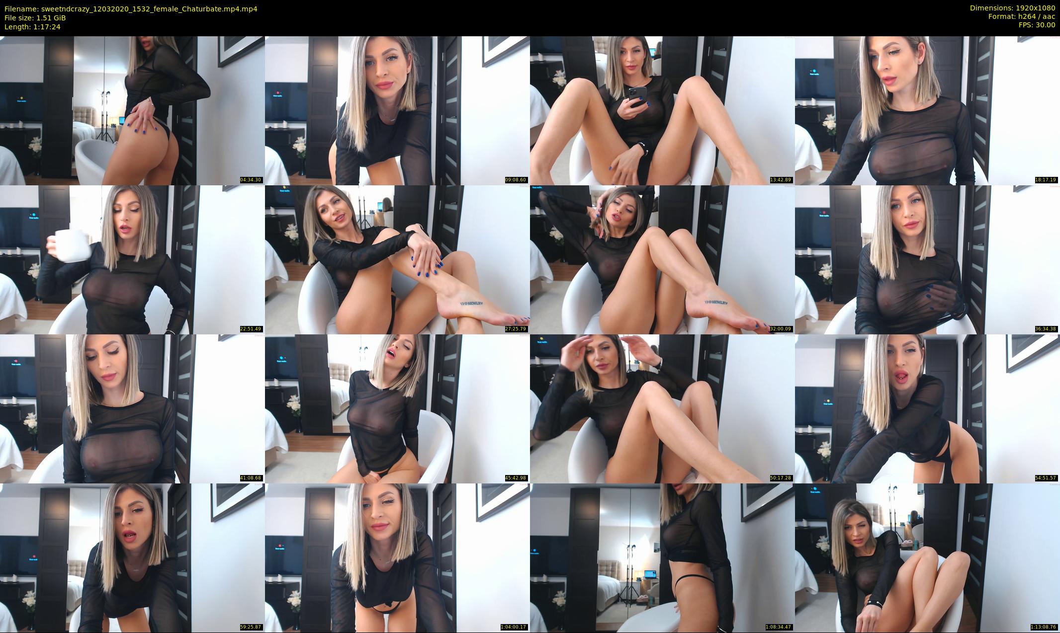 sweetndcrazy — 78 minute Chaturbate female cam show recording, 1080p, Mar 12, 2020