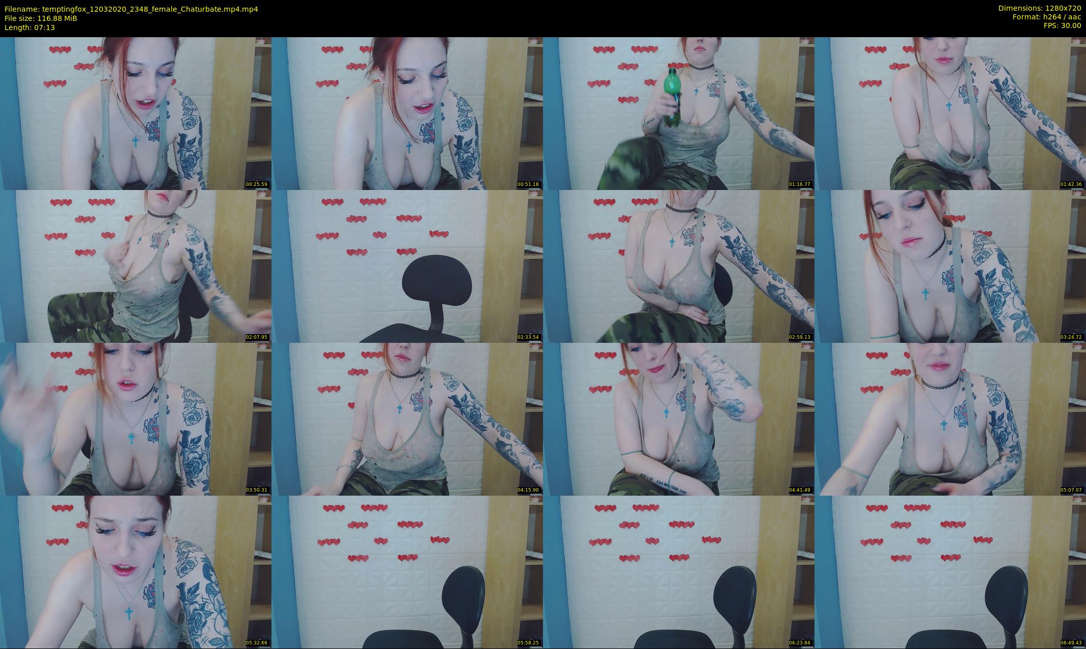 temptingfox — 8 minute Chaturbate female cam show recording, 720p, Mar 12, 2020