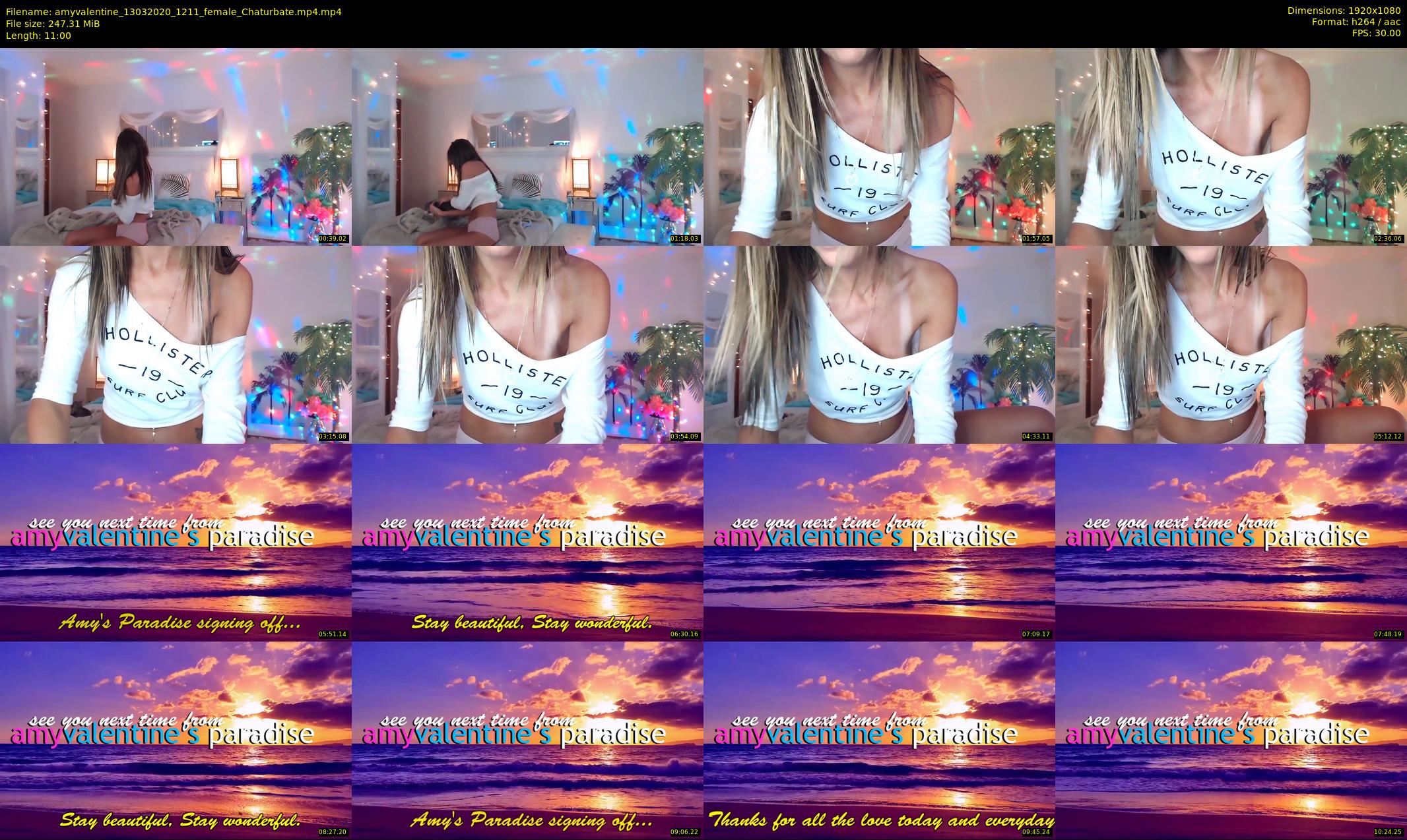 amyvalentine — 11 minute Chaturbate female cam show recording, 1080p, Mar 13, 2020