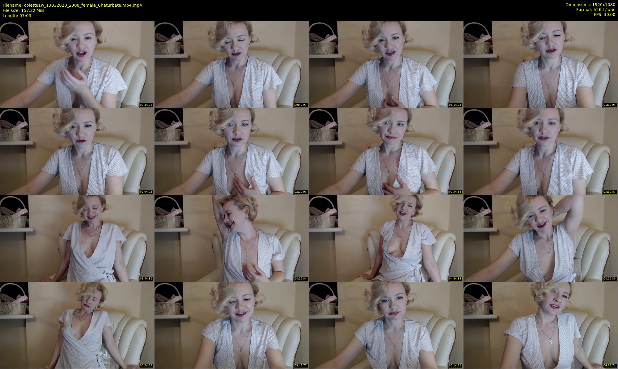 colette1w — 8 minute Chaturbate female cam show recording, 1080p, Mar 13, 2020
