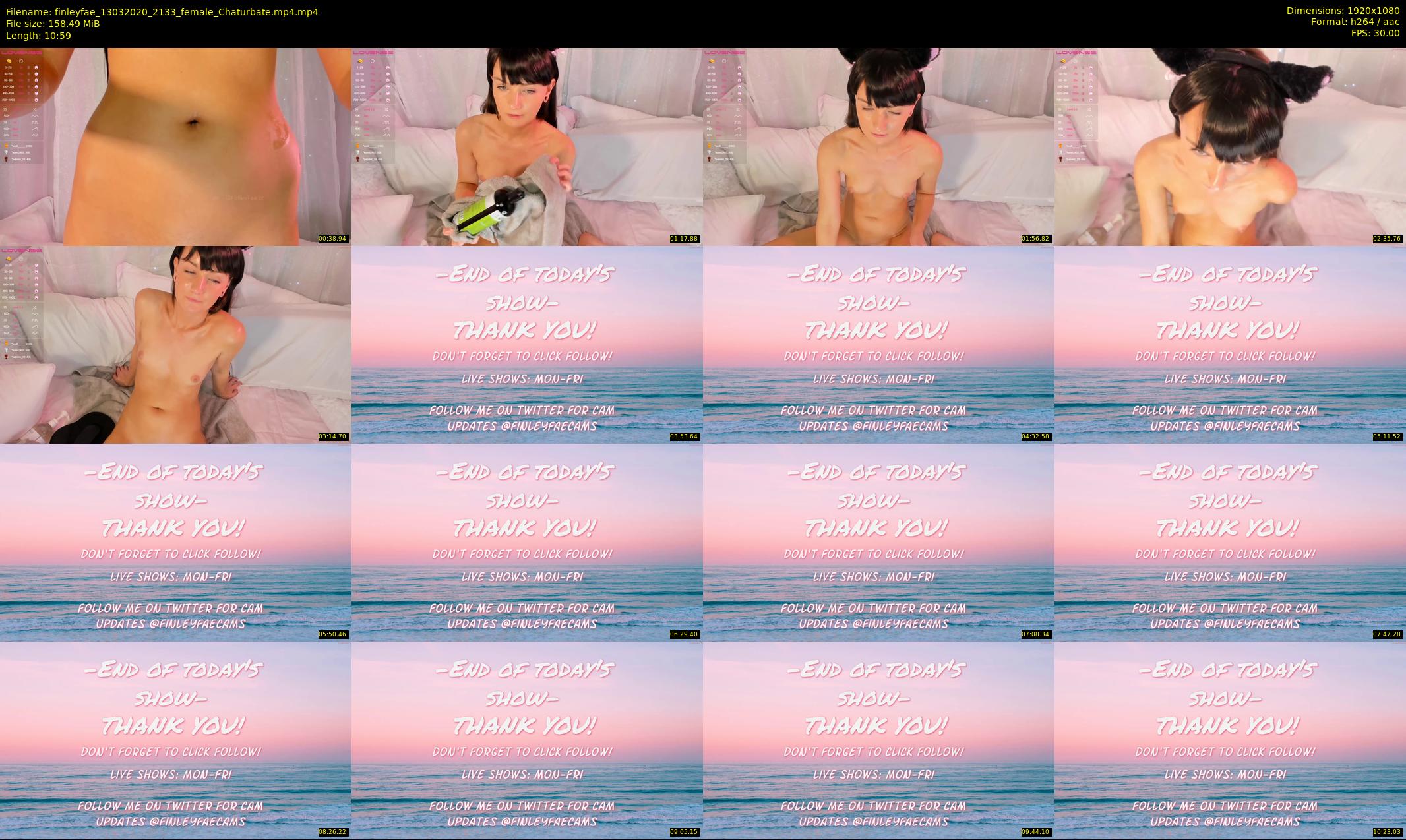 finleyfae — 11 minute Chaturbate female cam show recording, 1080p, Mar 13, 2020