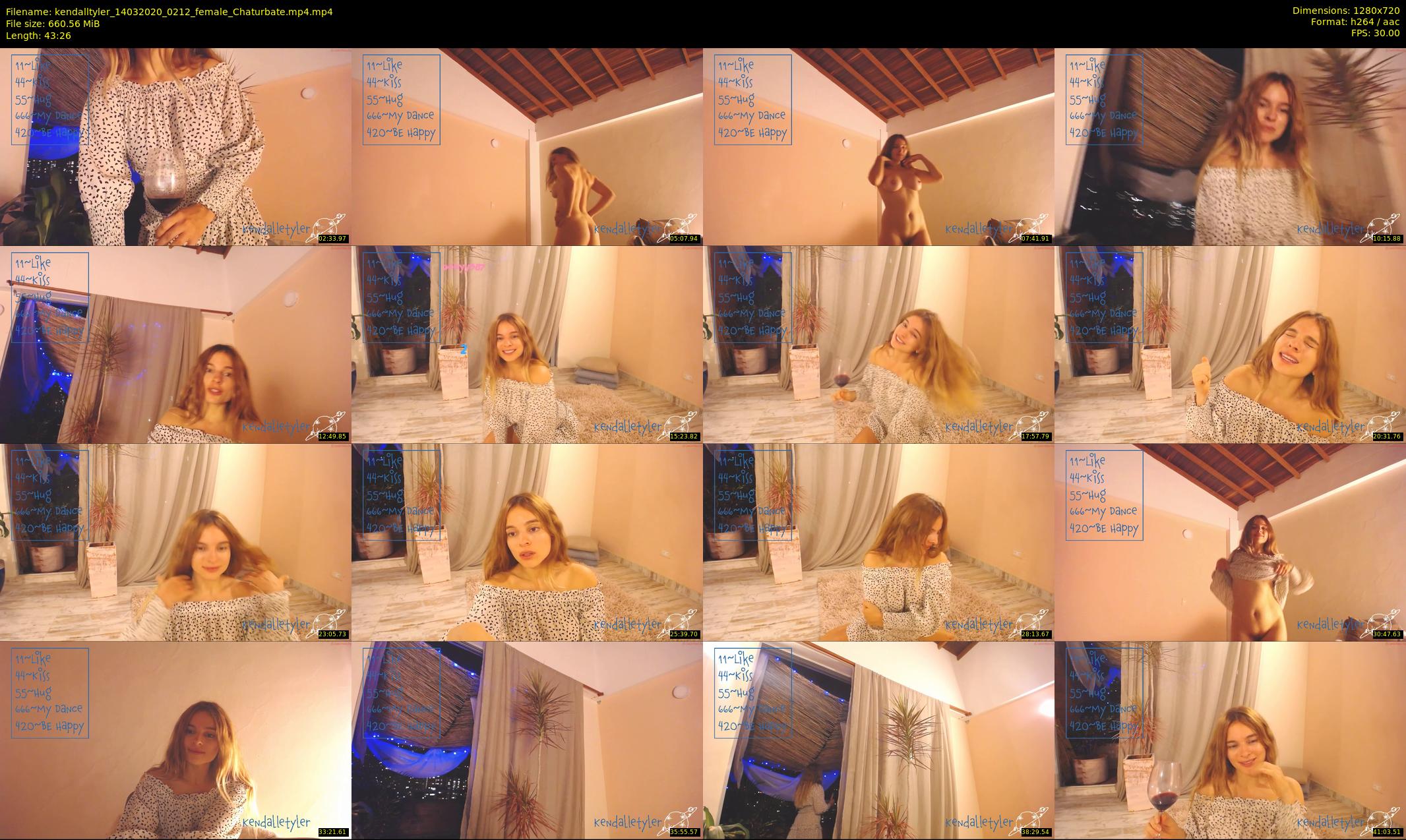 kendalltyler — 44 minute Chaturbate female cam show recording, 720p, Mar 14, 2020
