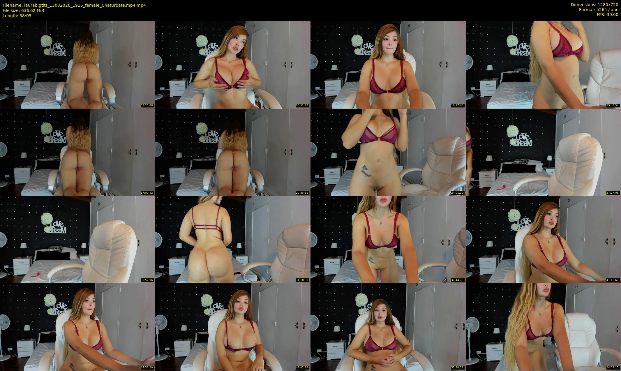 laurabigtits — 59 minute Chaturbate female cam show recording, 720p, Mar 13, 2020
