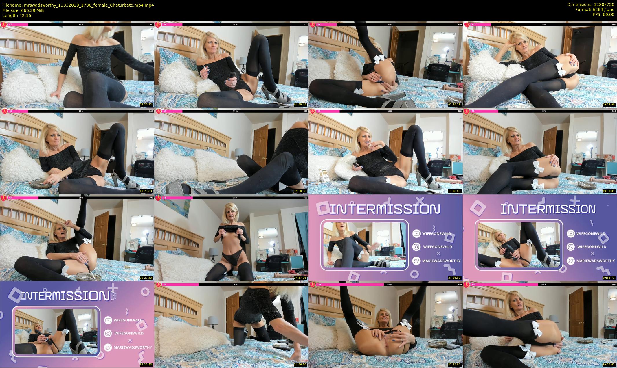mrswadsworthy — 43 minute Chaturbate female cam show recording, 720p, Mar 13, 2020
