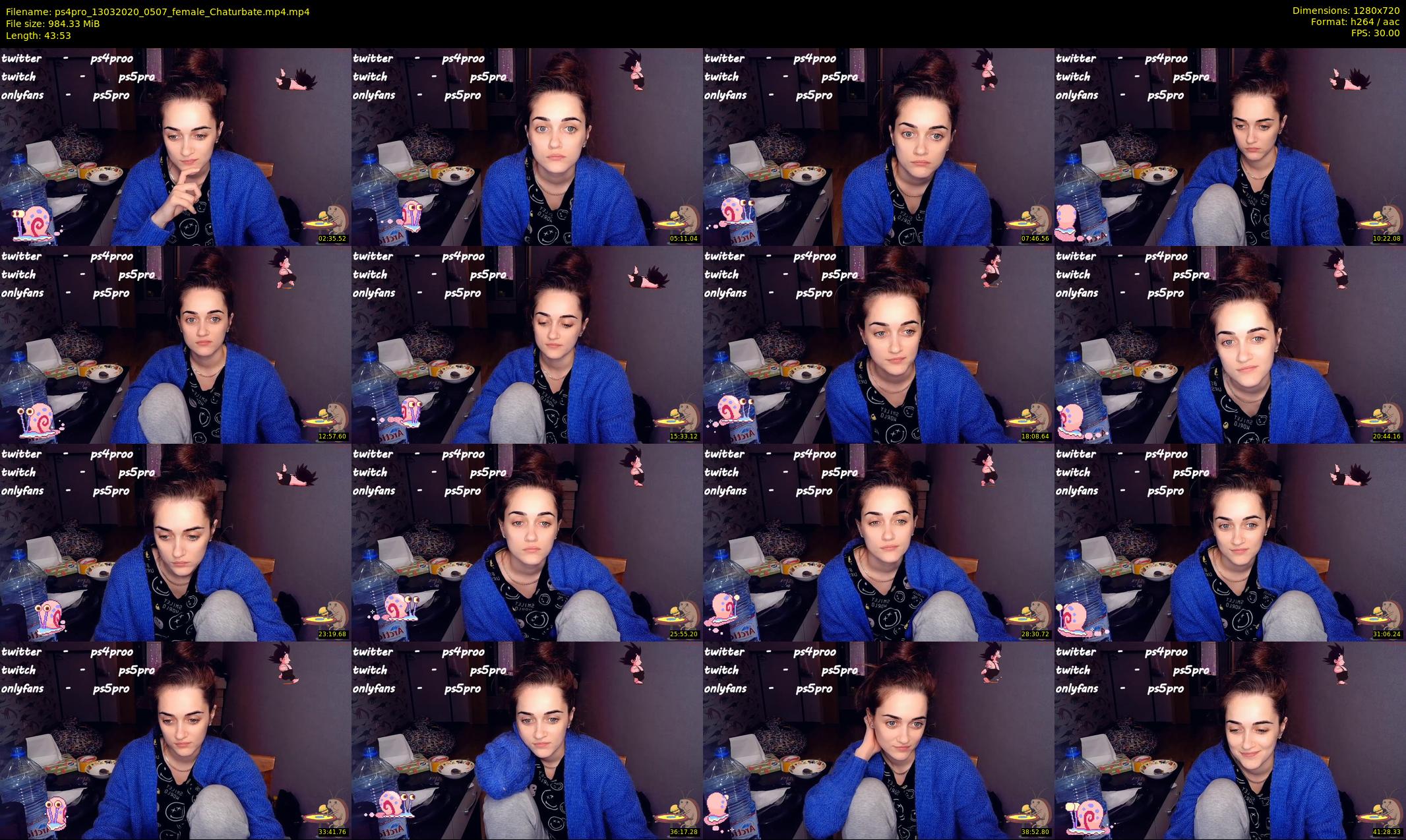 ps4pro — 44 minute Chaturbate female cam show recording, 720p, Mar 13, 2020