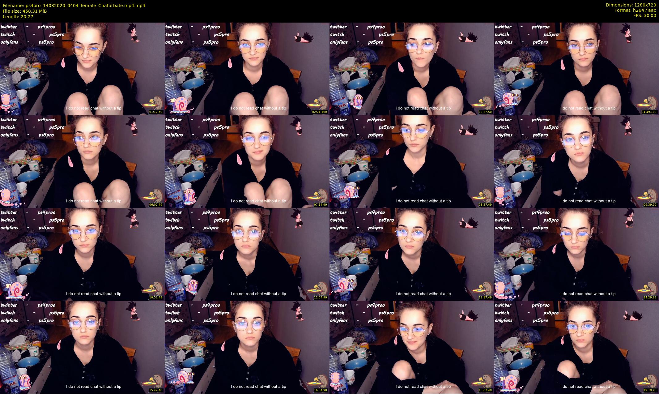 ps4pro — 21 minute Chaturbate female cam show recording, 720p, Mar 14, 2020