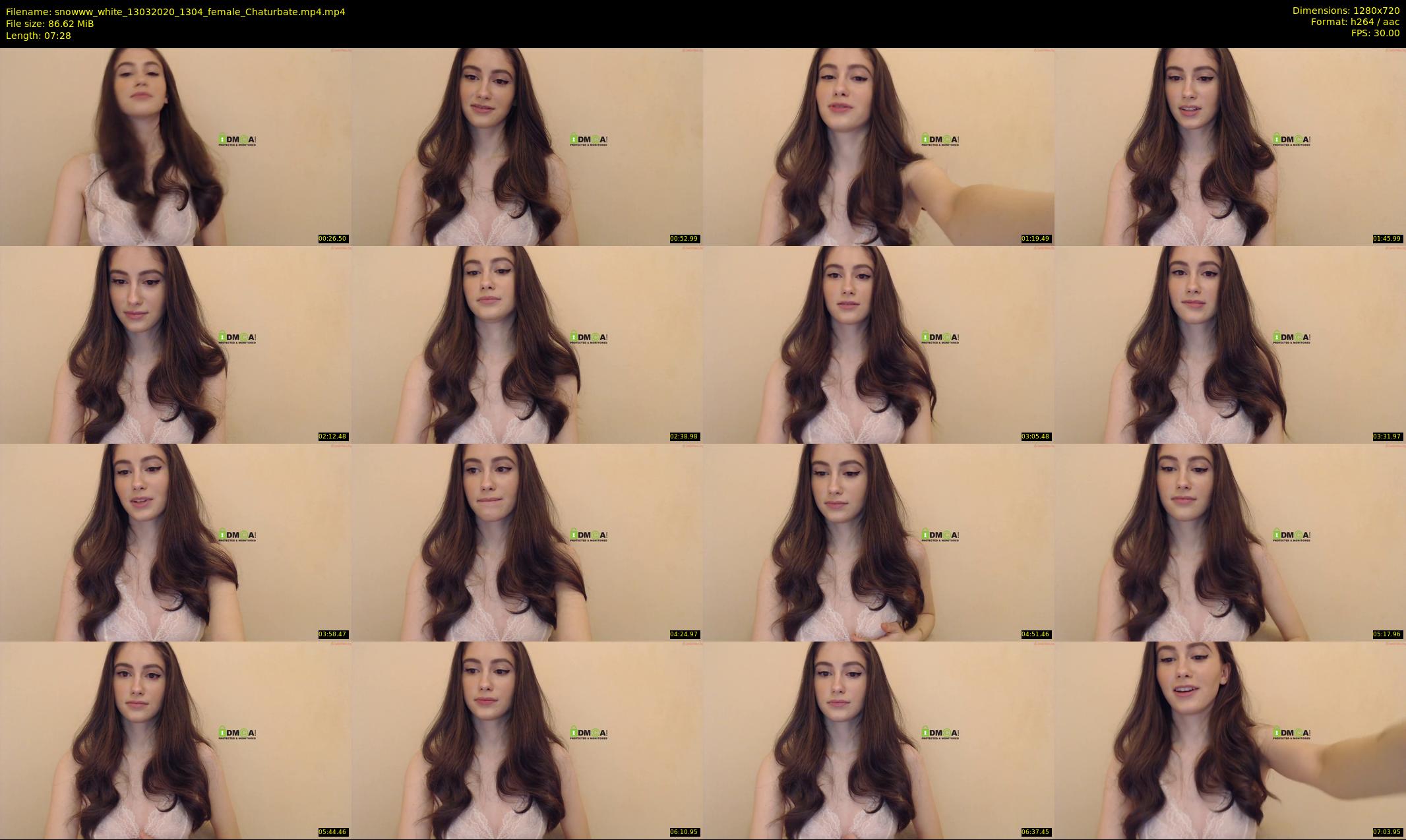 snowww_white — 8 minute Chaturbate female cam show recording, 720p, Mar 13, 2020