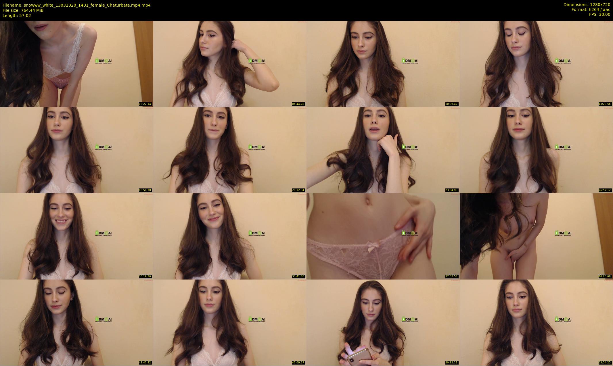 snowww_white — 58 minute Chaturbate female cam show recording, 720p, Mar 13, 2020