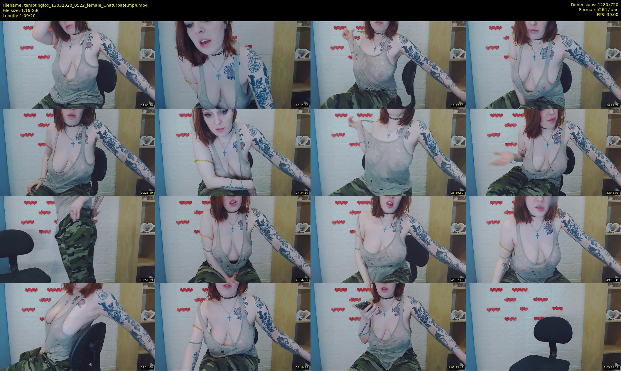 temptingfox — 70 minute Chaturbate female cam show recording, 720p, Mar 13, 2020
