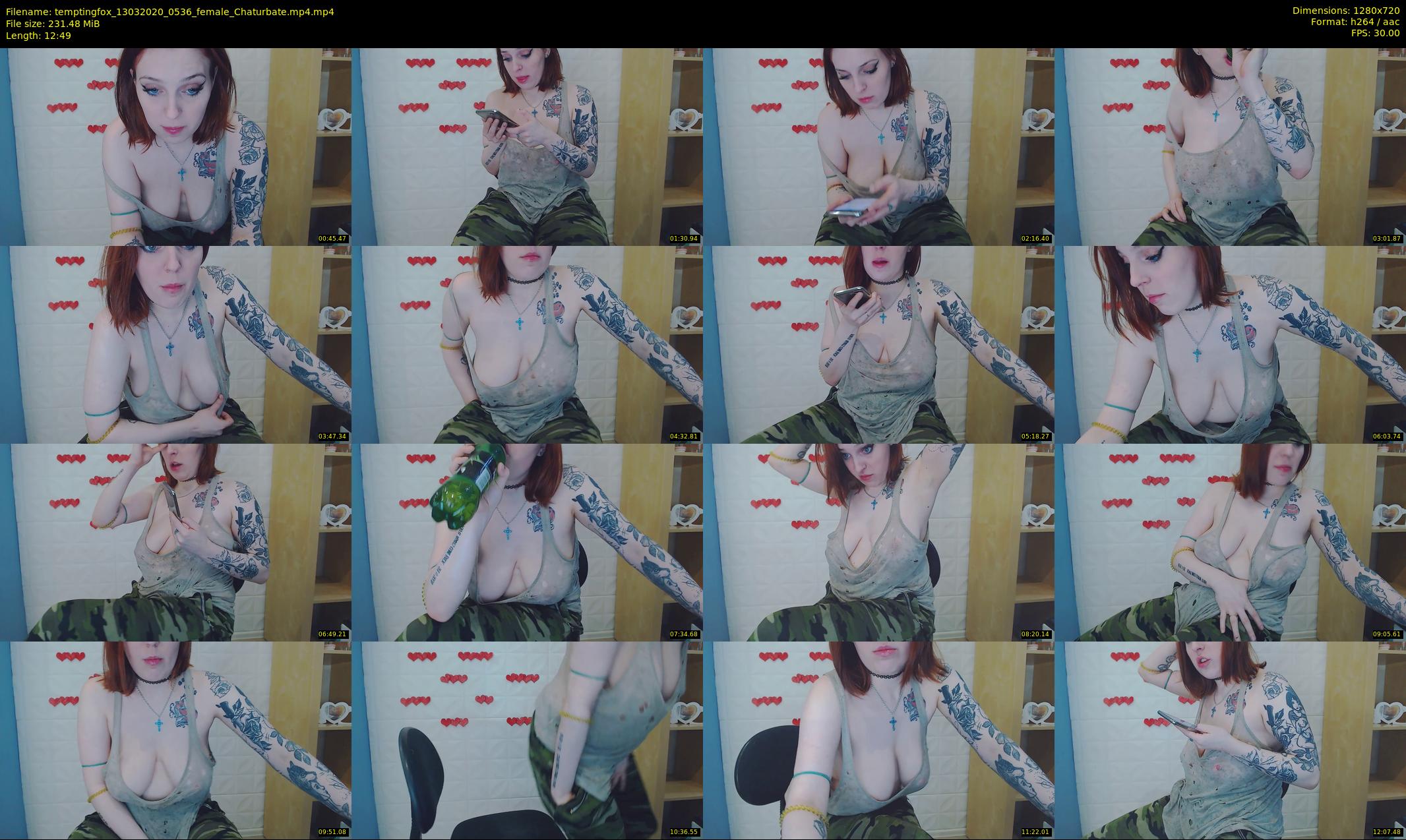 temptingfox — 13 minute Chaturbate female cam show recording, 720p, Mar 13, 2020