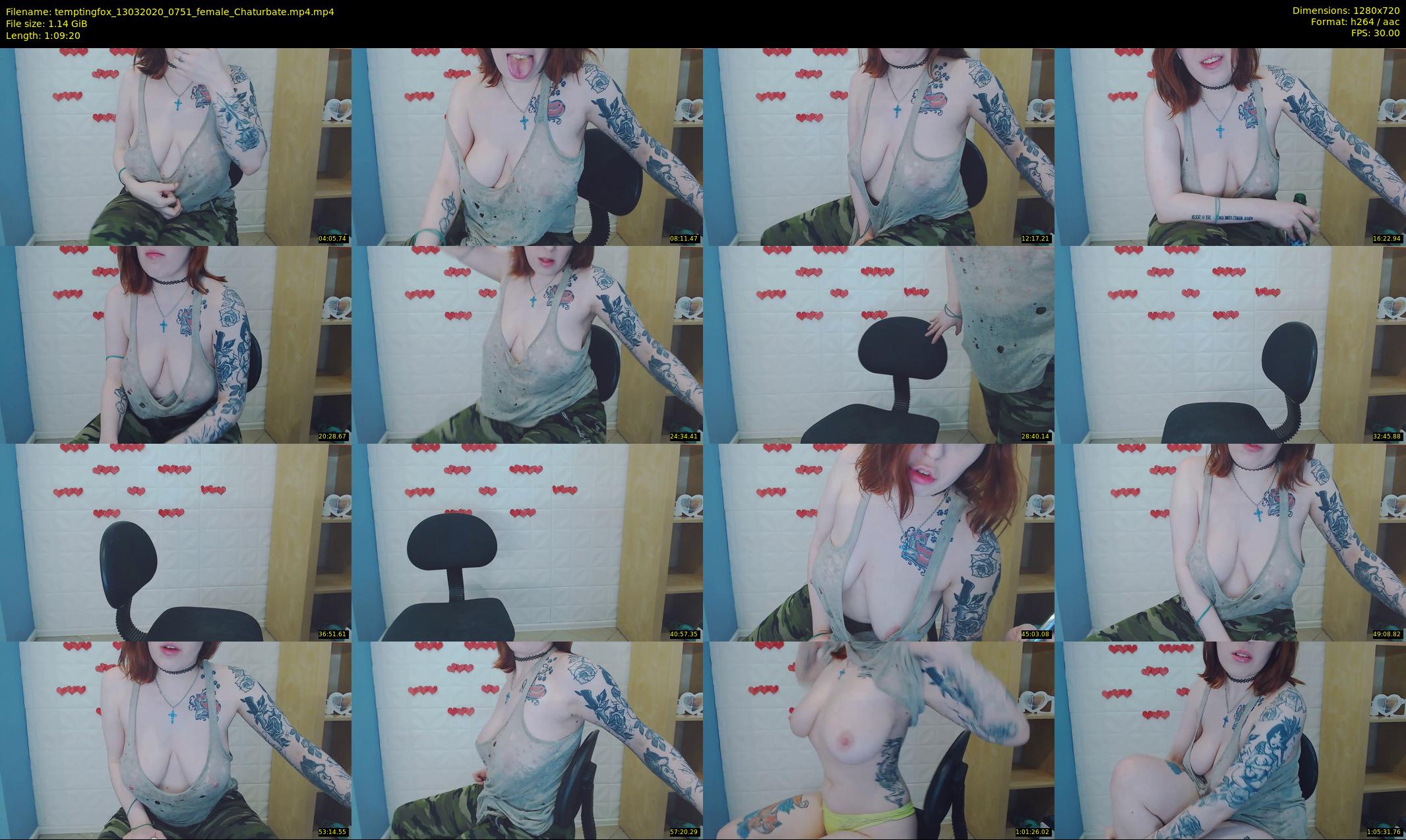 temptingfox — 70 minute Chaturbate female cam show recording, 720p, Mar 13, 2020
