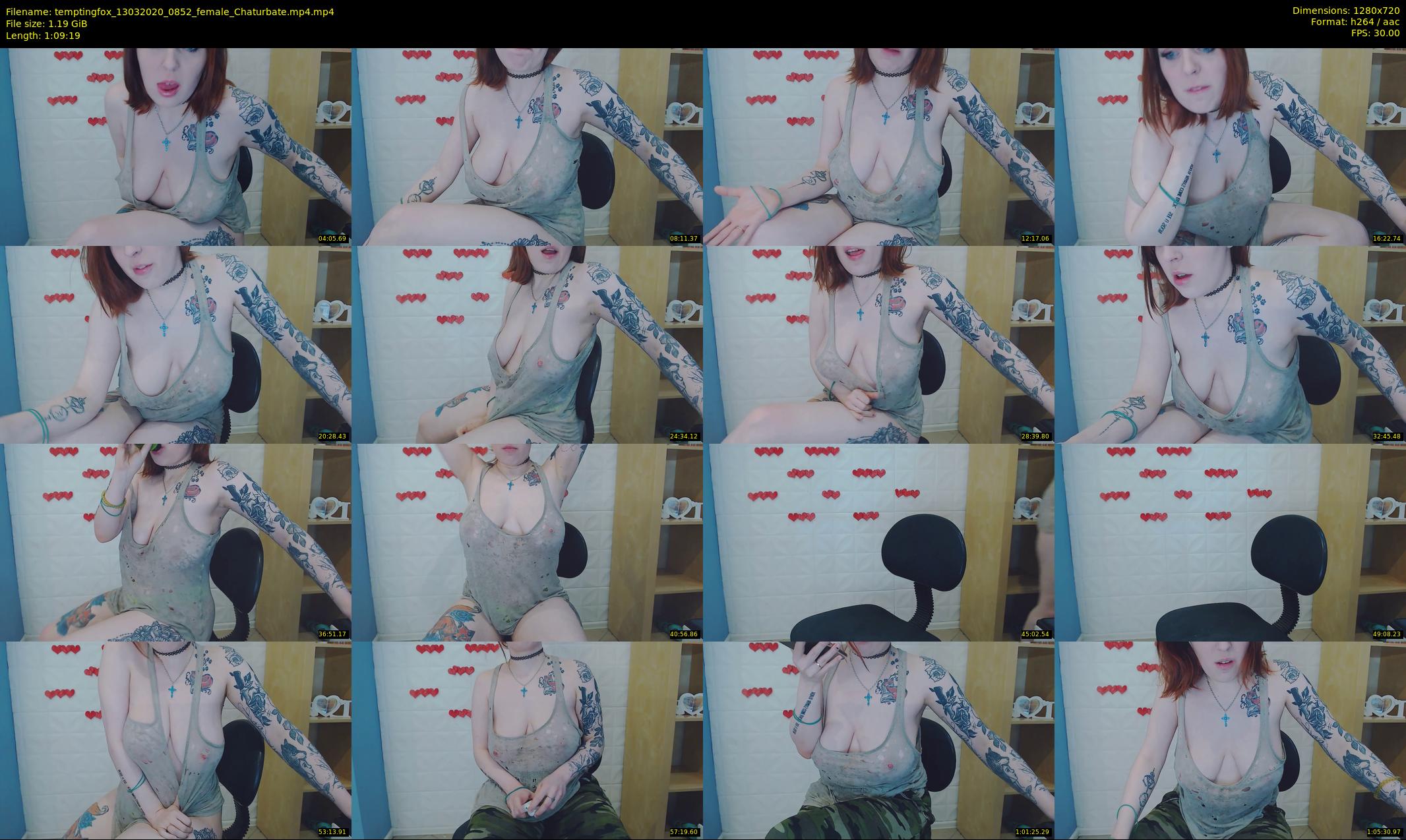 temptingfox — 70 minute Chaturbate female cam show recording, 720p, Mar 13, 2020