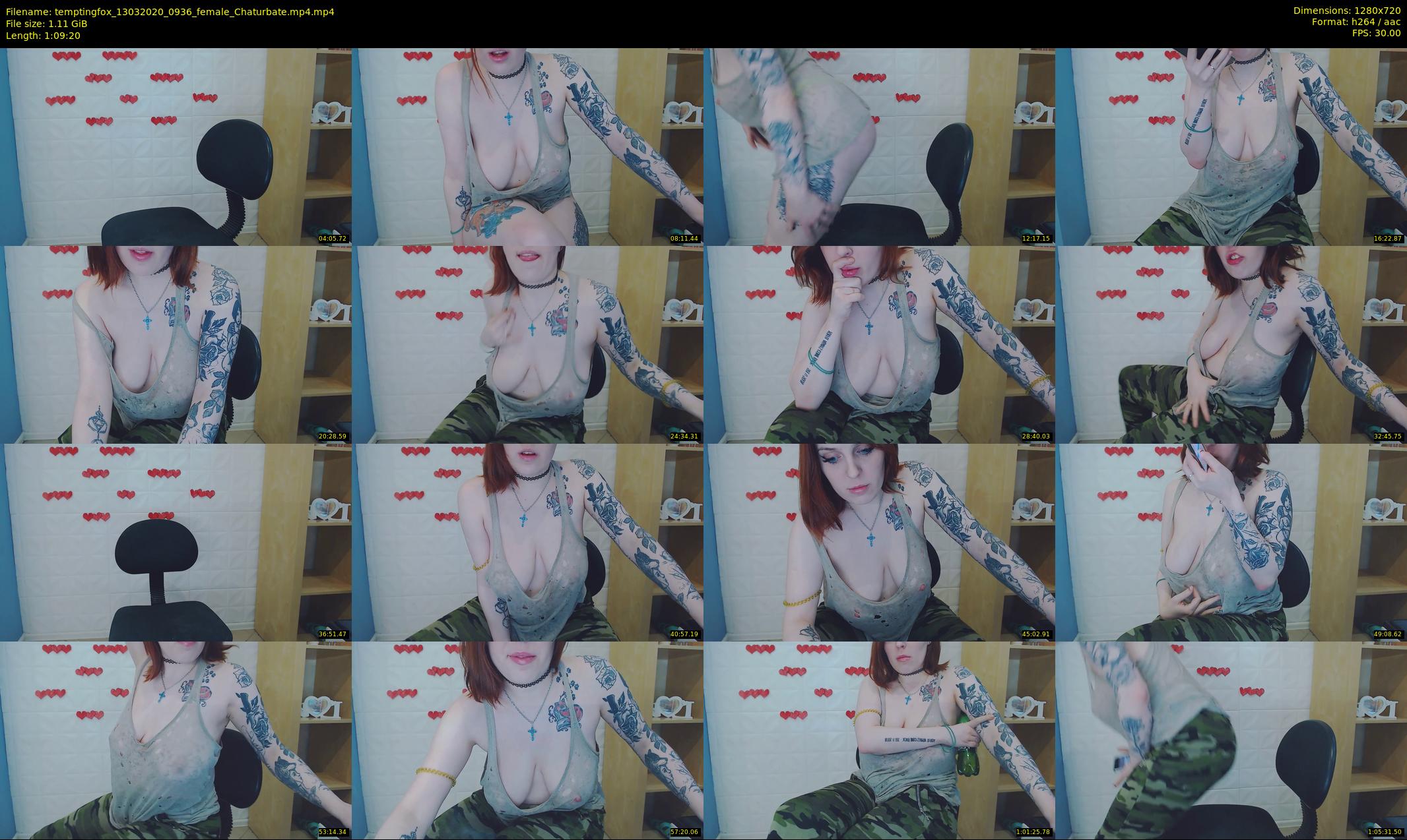 temptingfox — 70 minute Chaturbate female cam show recording, 720p, Mar 13, 2020