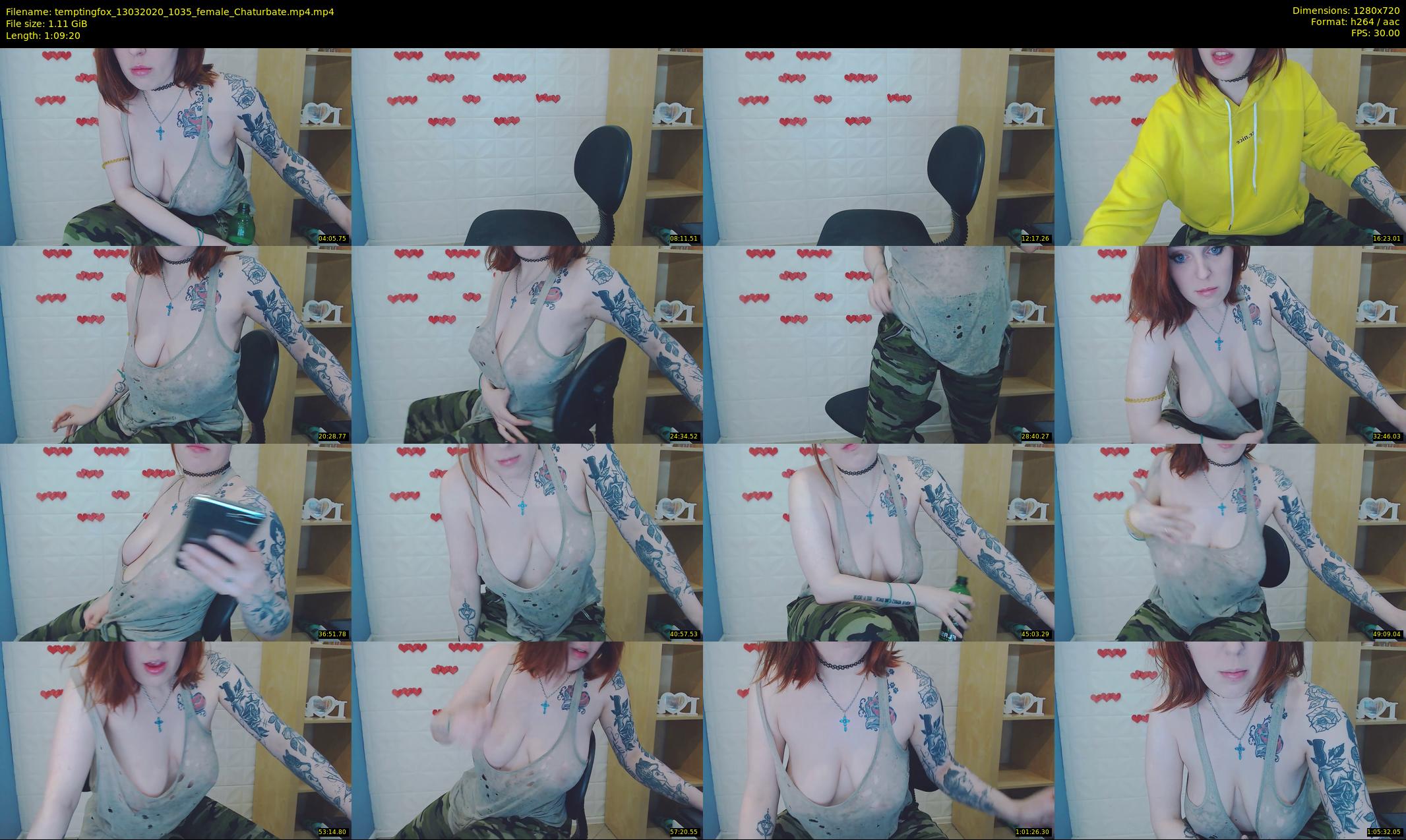 temptingfox — 70 minute Chaturbate female cam show recording, 720p, Mar 13, 2020
