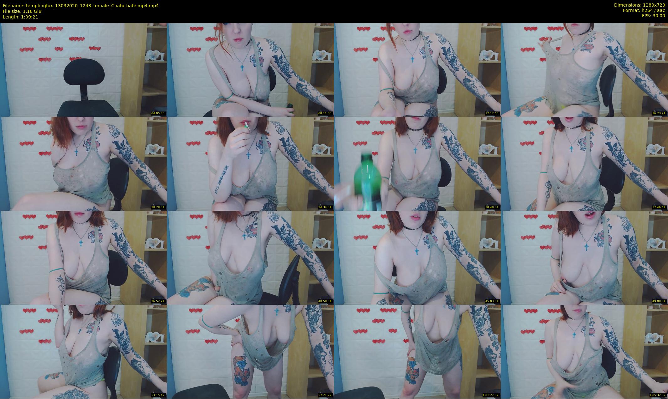 temptingfox — 70 minute Chaturbate female cam show recording, 720p, Mar 13, 2020
