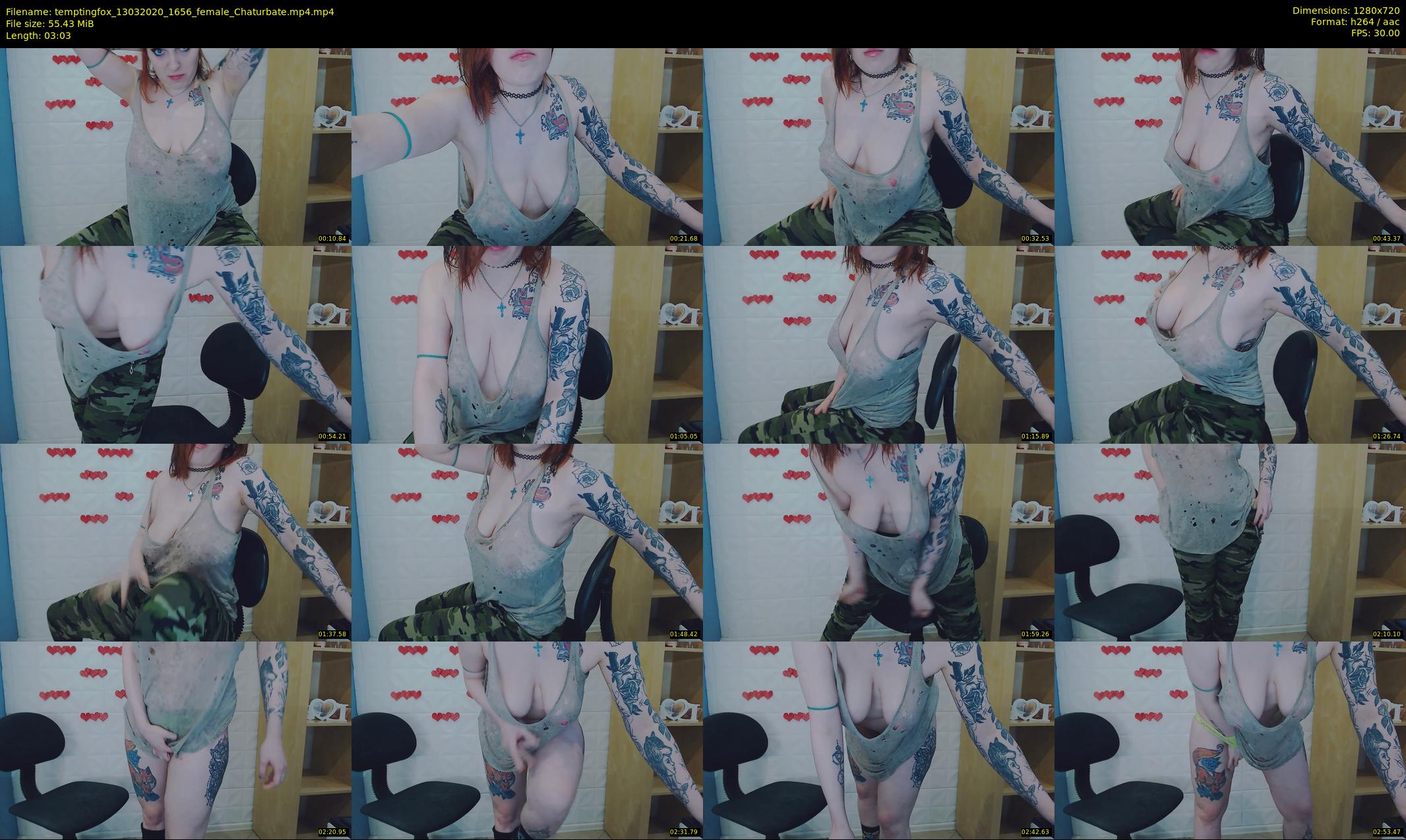 temptingfox — 4 minute Chaturbate female cam show recording, 720p, Mar 13, 2020
