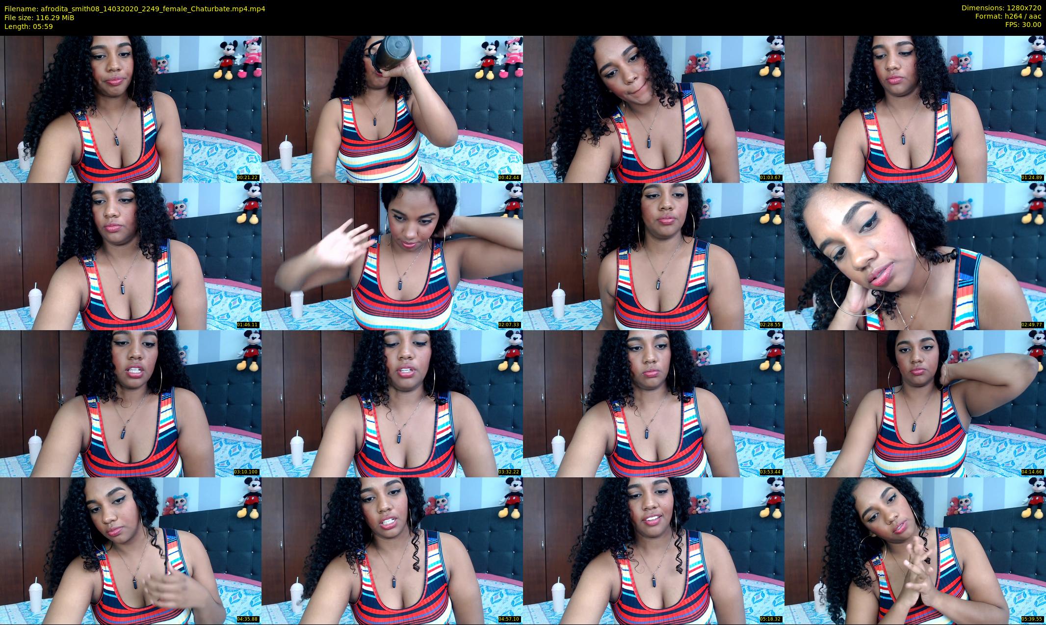 afrodita_smith08 — 6 minute Chaturbate female cam show recording, 720p, Mar 14, 2020