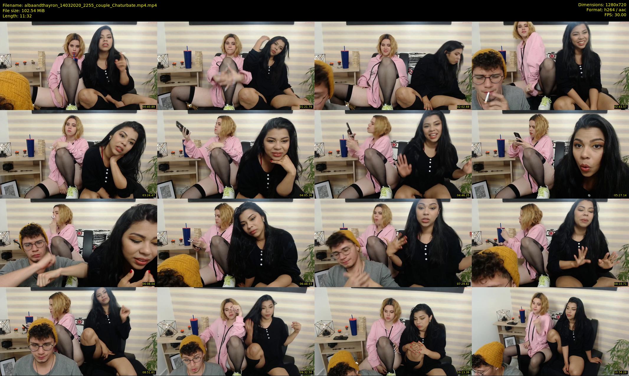 albaandthayron — 12 minute Chaturbate couple cam show recording, 720p, Mar 14, 2020