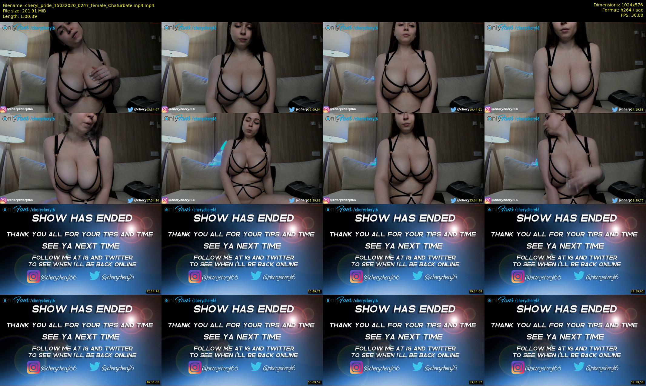 cheryl_pride — 61 minute Chaturbate female cam show recording, 480p, Mar 15, 2020