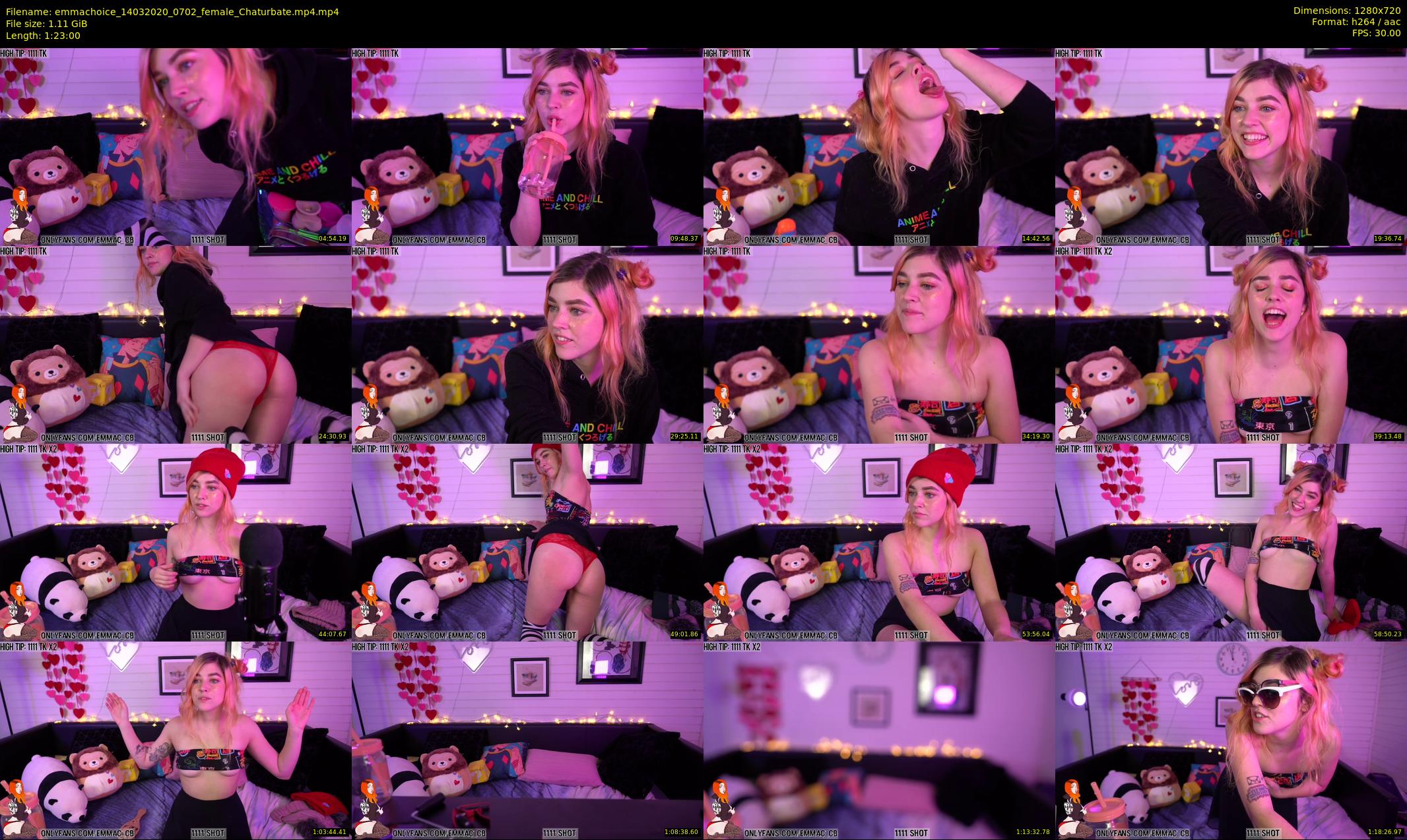 emmachoice — 83 minute Chaturbate female cam show recording, 720p, Mar 14, 2020