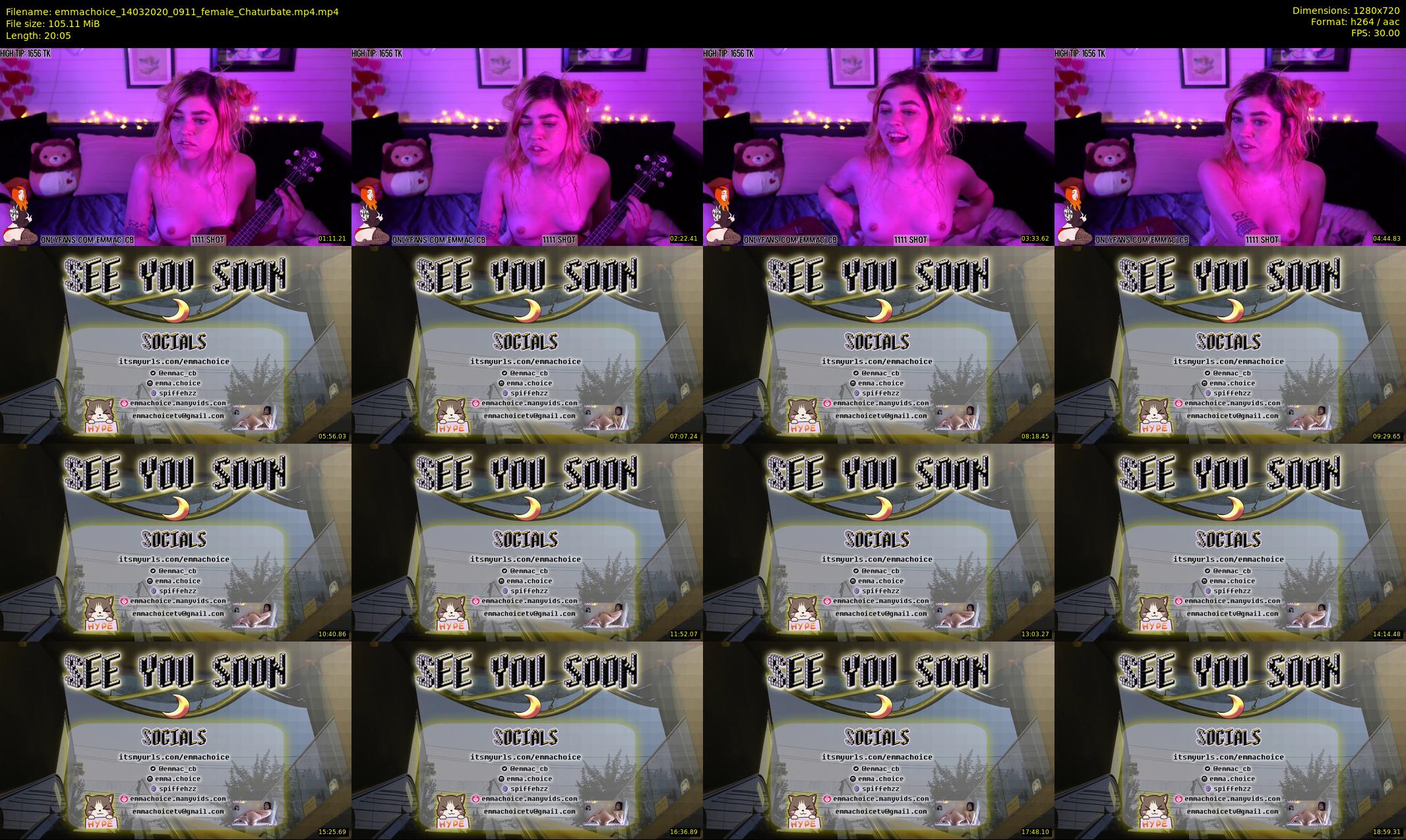 emmachoice — 21 minute Chaturbate female cam show recording, 720p, Mar 14, 2020