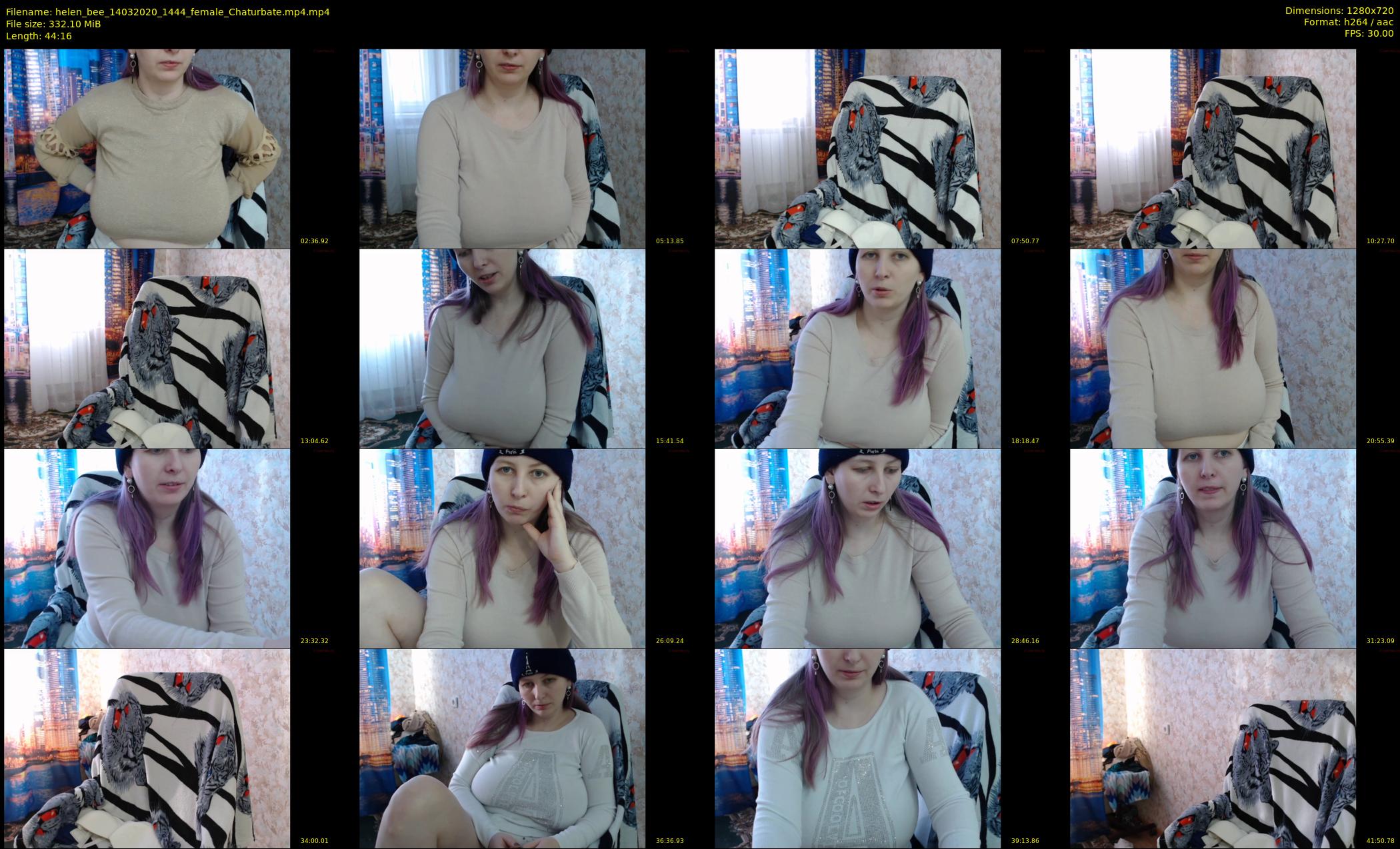 helen_bee — 45 minute Chaturbate female cam show recording, 720p, Mar 14, 2020