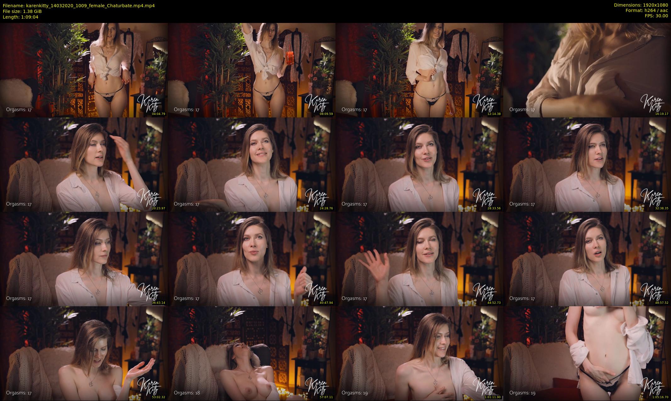 karenkitty — 70 minute Chaturbate female cam show recording, 1080p, Mar 14, 2020
