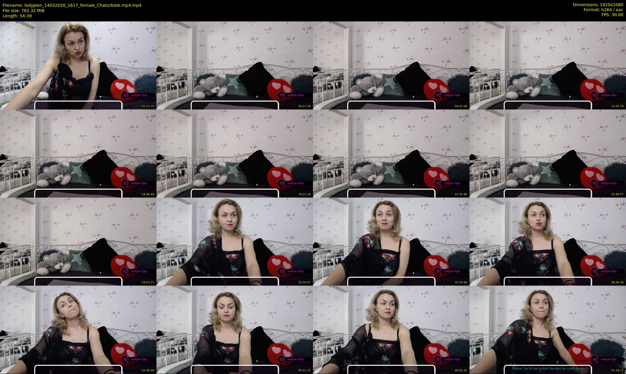 ladyjeen — 55 minute Chaturbate female cam show recording, 1080p, Mar 14, 2020