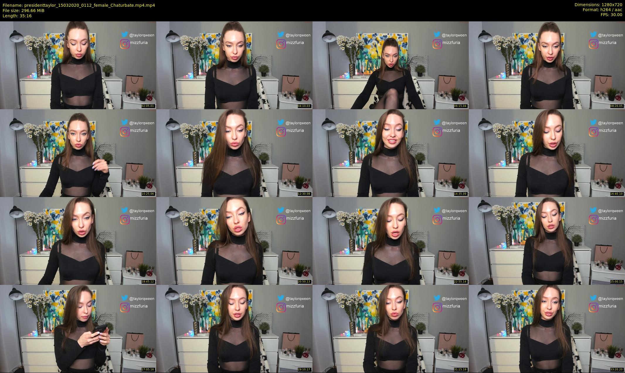 presidenttaylor — 36 minute Chaturbate female cam show recording, 720p, Mar 15, 2020