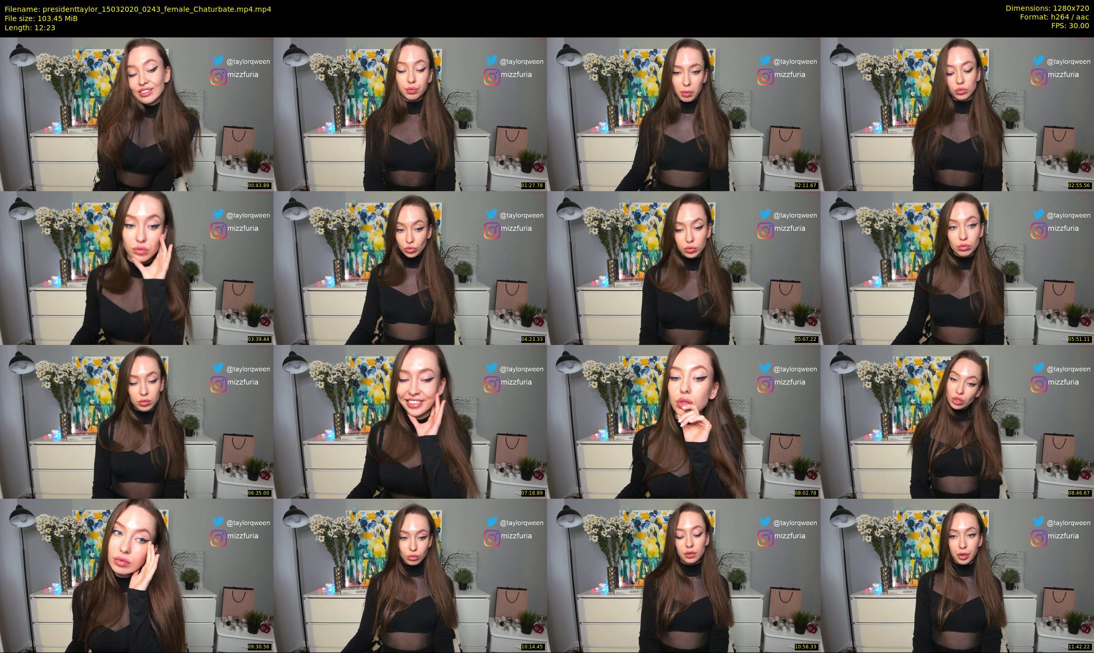 presidenttaylor — 13 minute Chaturbate female cam show recording, 720p, Mar 15, 2020