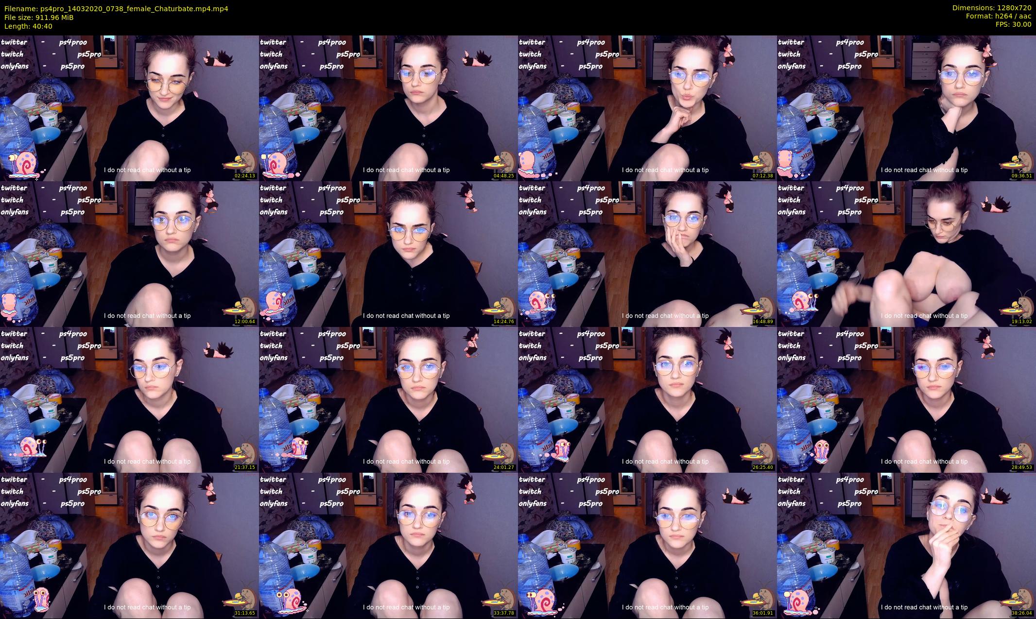 ps4pro — 41 minute Chaturbate female cam show recording, 720p, Mar 14, 2020
