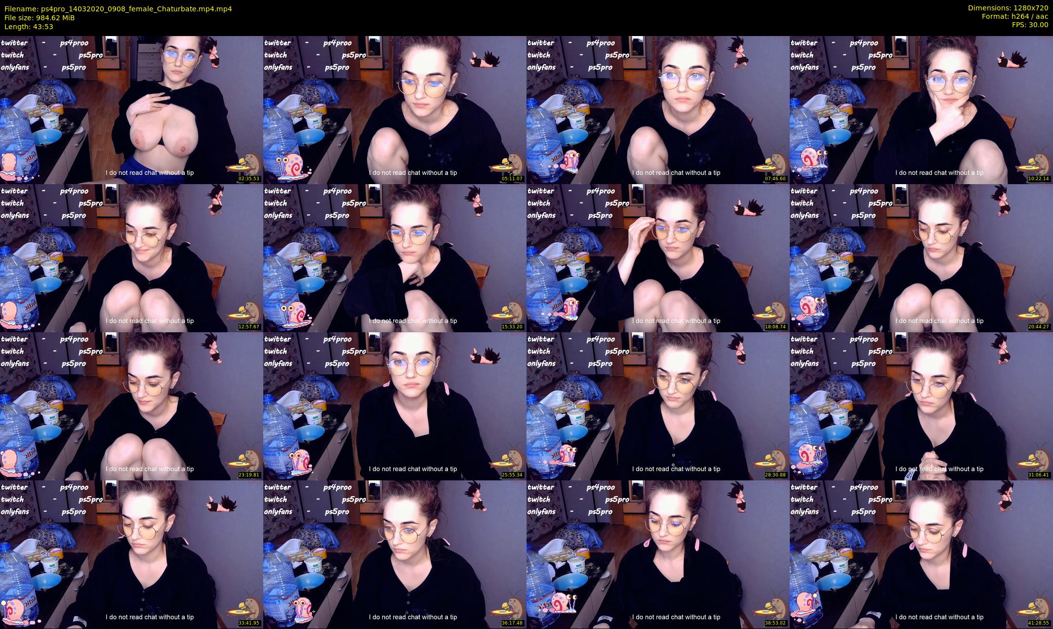 ps4pro — 44 minute Chaturbate female cam show recording, 720p, Mar 14, 2020