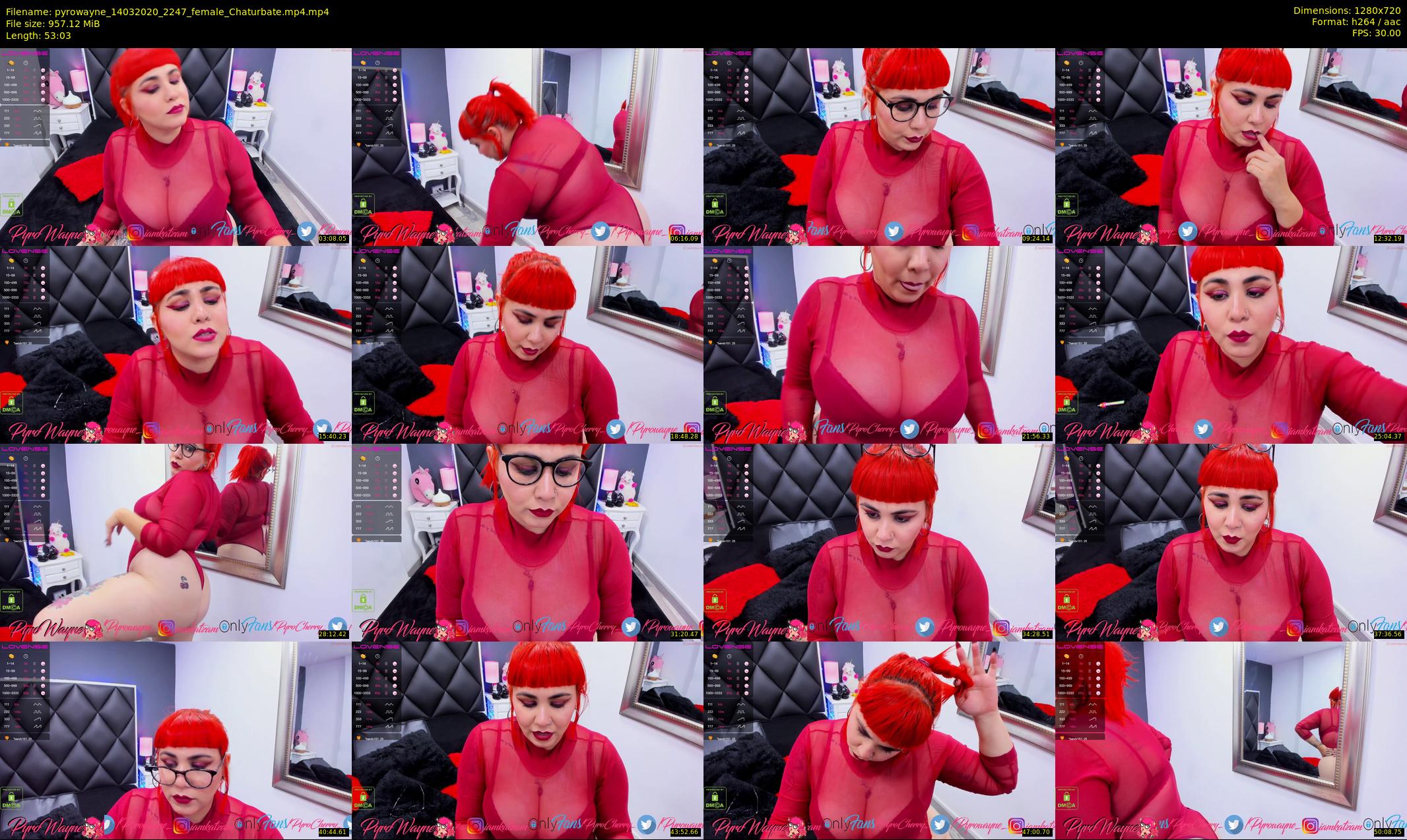 pyrowayne — 54 minute Chaturbate female cam show recording, 720p, Mar 14, 2020