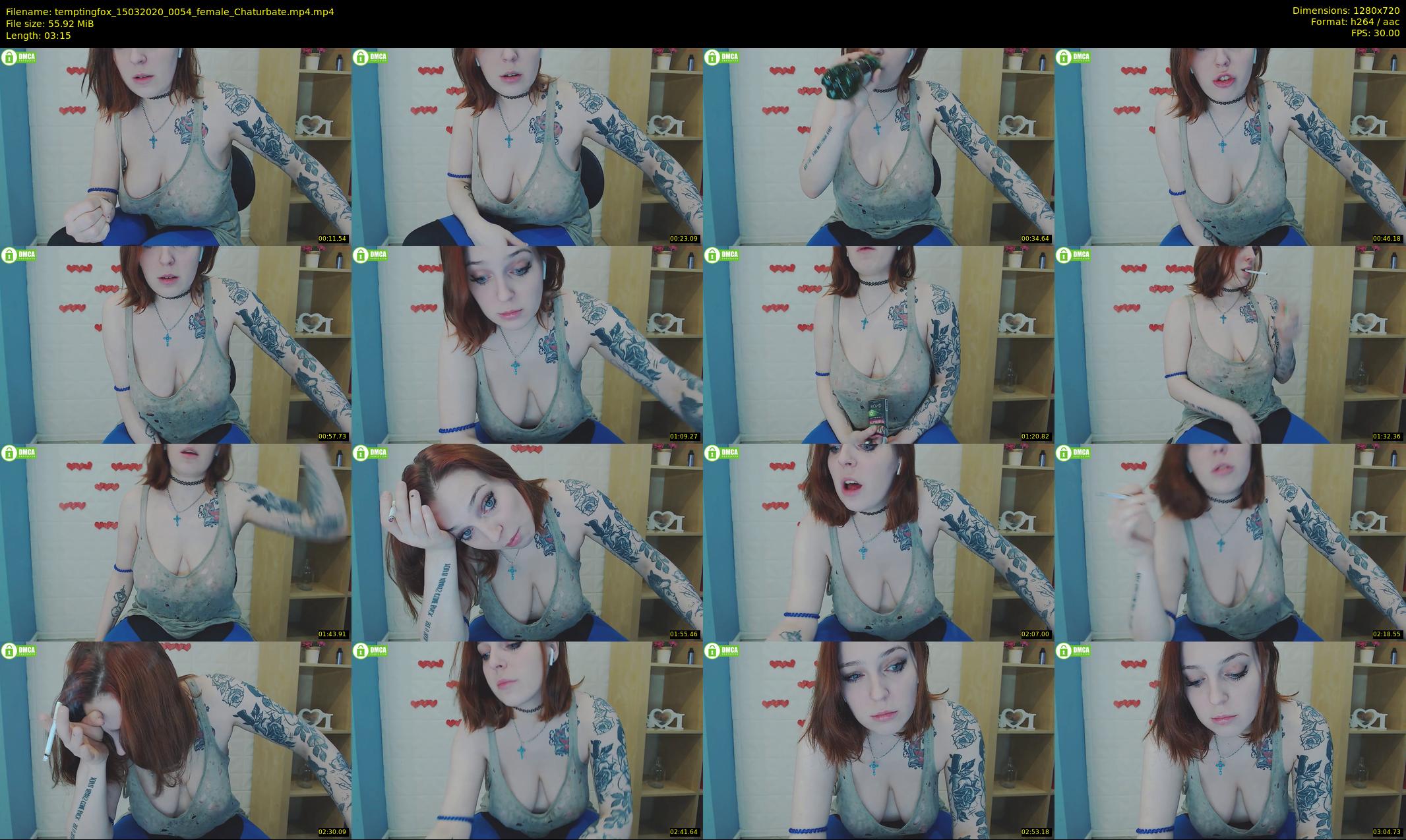 temptingfox — 4 minute Chaturbate female cam show recording, 720p, Mar 15, 2020