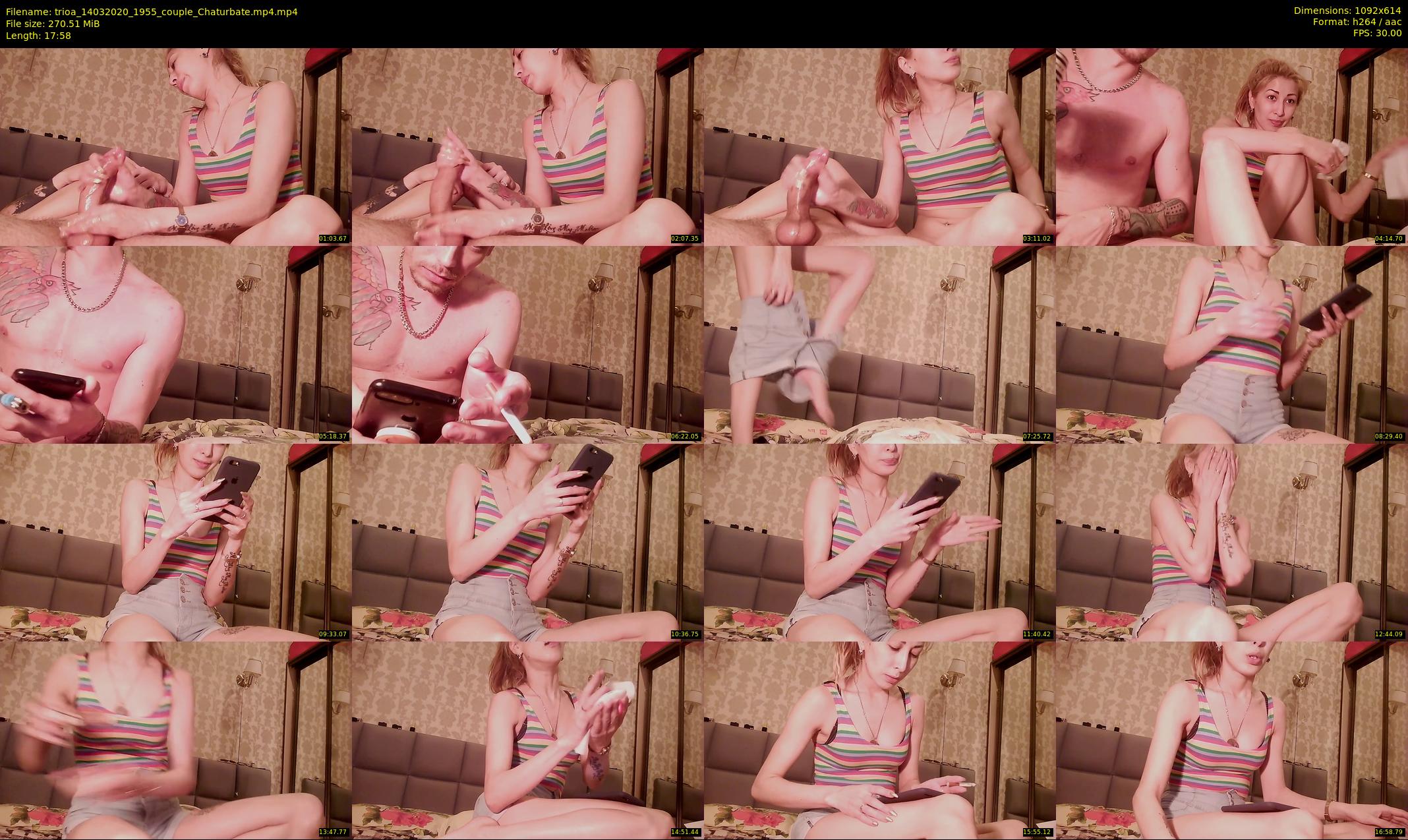 trioa — 18 minute Chaturbate couple cam show recording, 480p, Mar 14, 2020