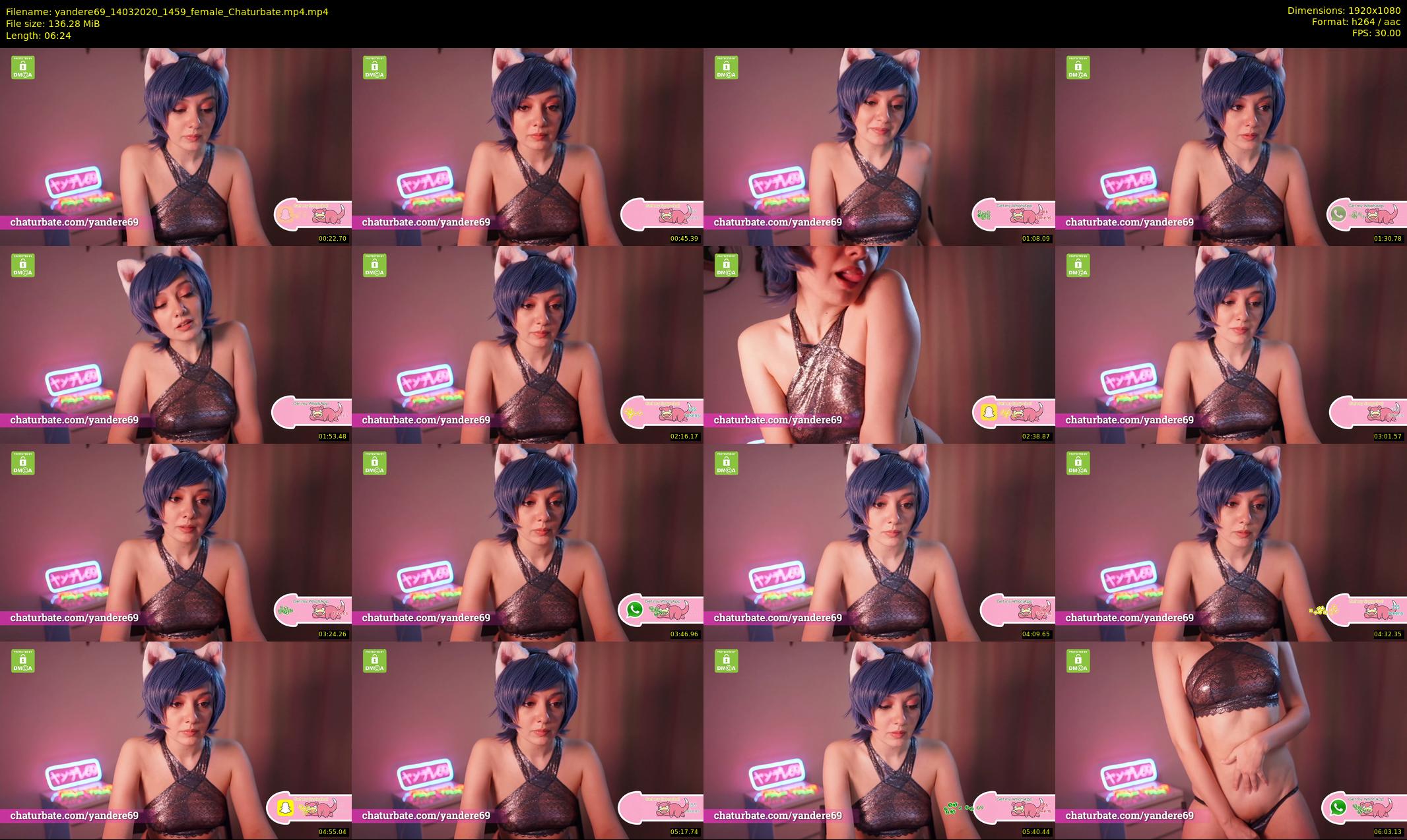 yandere69 — 7 minute Chaturbate female cam show recording, 1080p, Mar 14, 2020