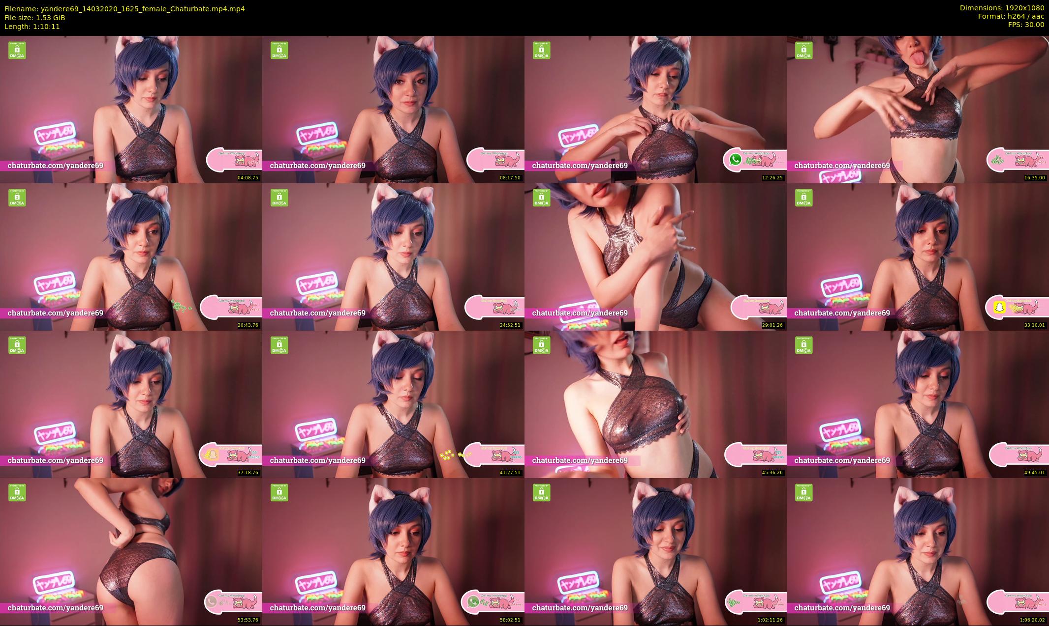 yandere69 — 71 minute Chaturbate female cam show recording, 1080p, Mar 14, 2020