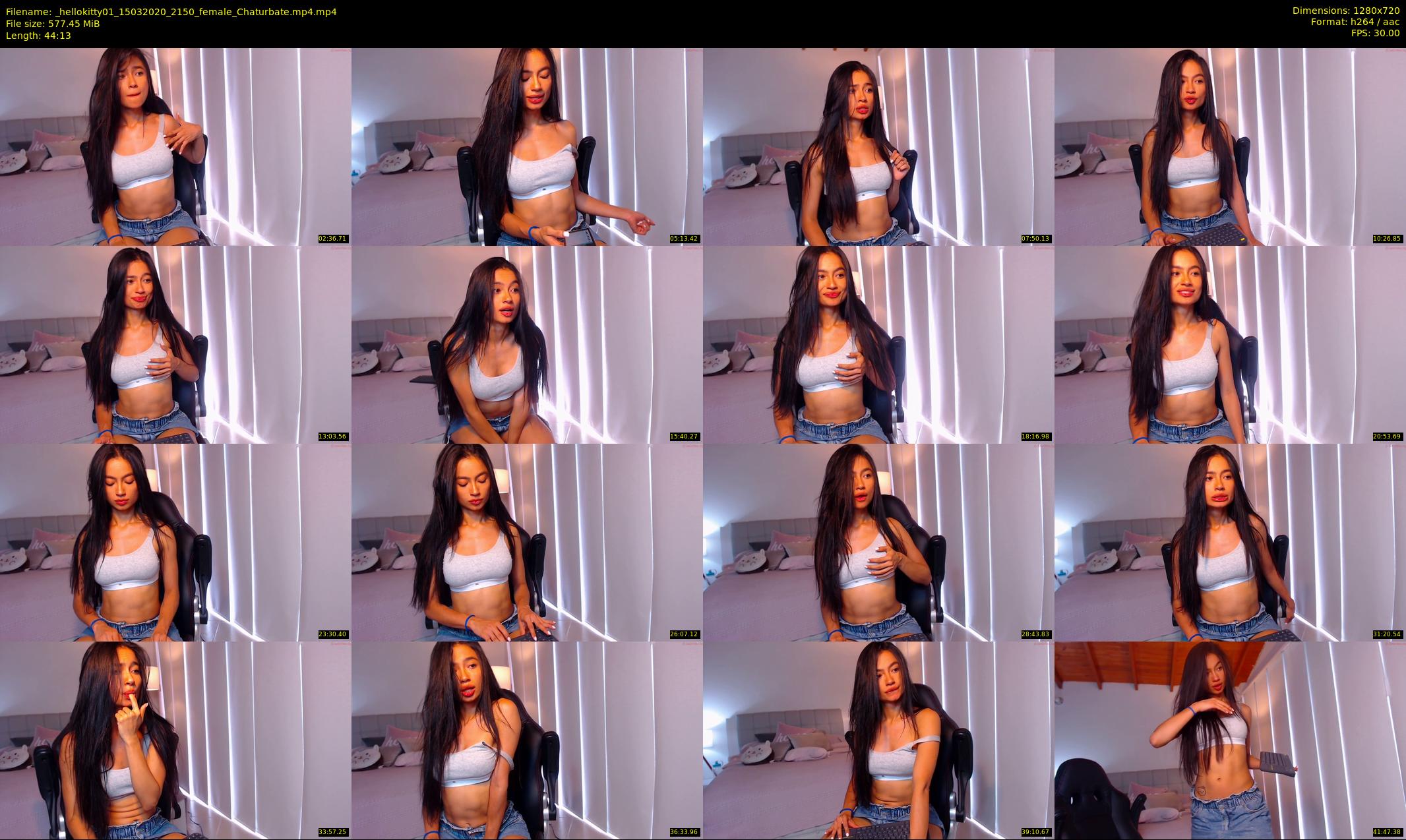 _hellokitty01 — 45 minute Chaturbate female cam show recording, 720p, Mar 15, 2020