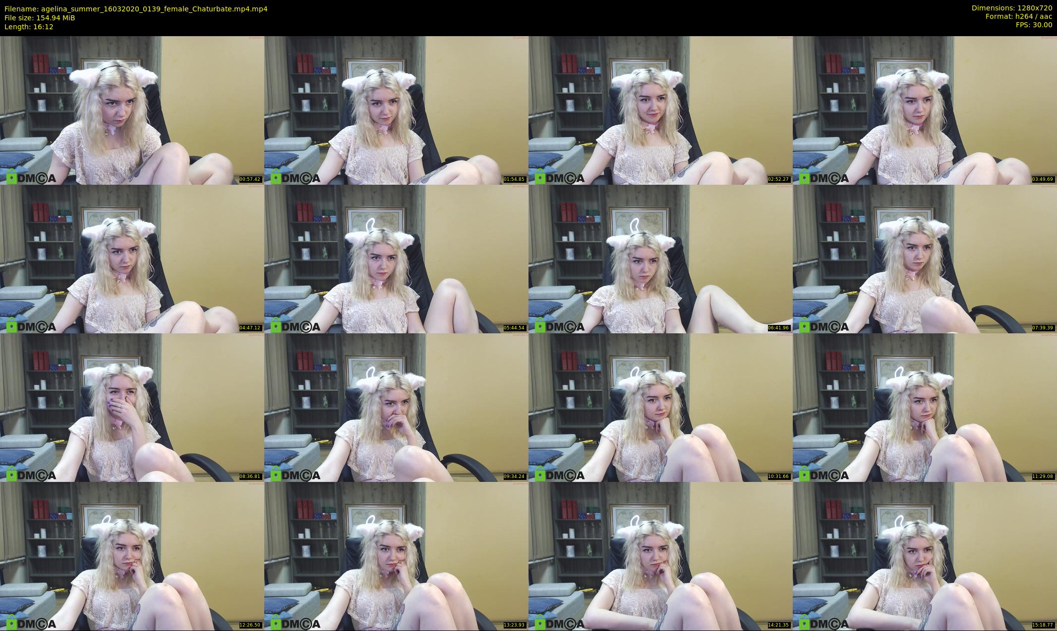 agelina_summer — 17 minute Chaturbate female cam show recording, 720p, Mar 16, 2020