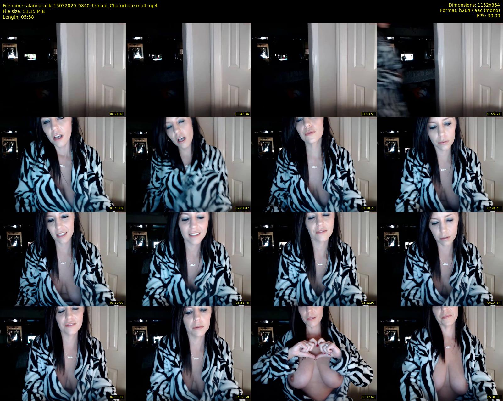 alannarack — 6 minute Chaturbate female cam show recording, 720p, Mar 15, 2020