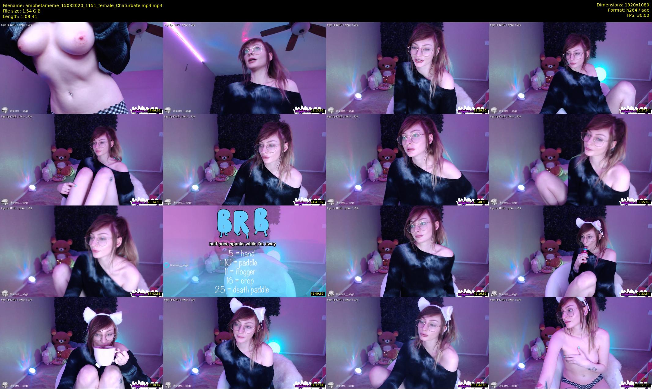 amphetameme — 70 minute Chaturbate female cam show recording, 1080p, Mar 15, 2020