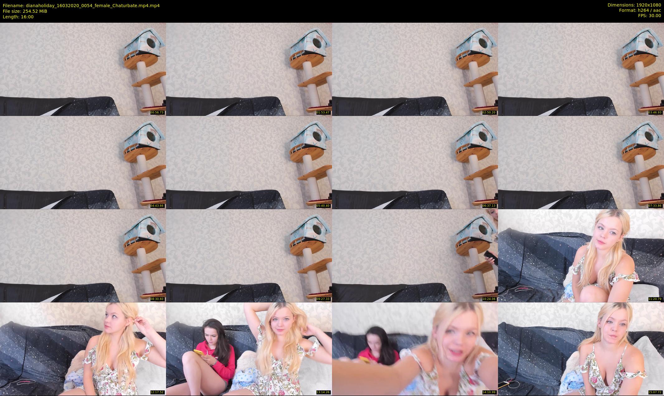 dianaholiday — 16 minute Chaturbate female cam show recording, 1080p, Mar 16, 2020