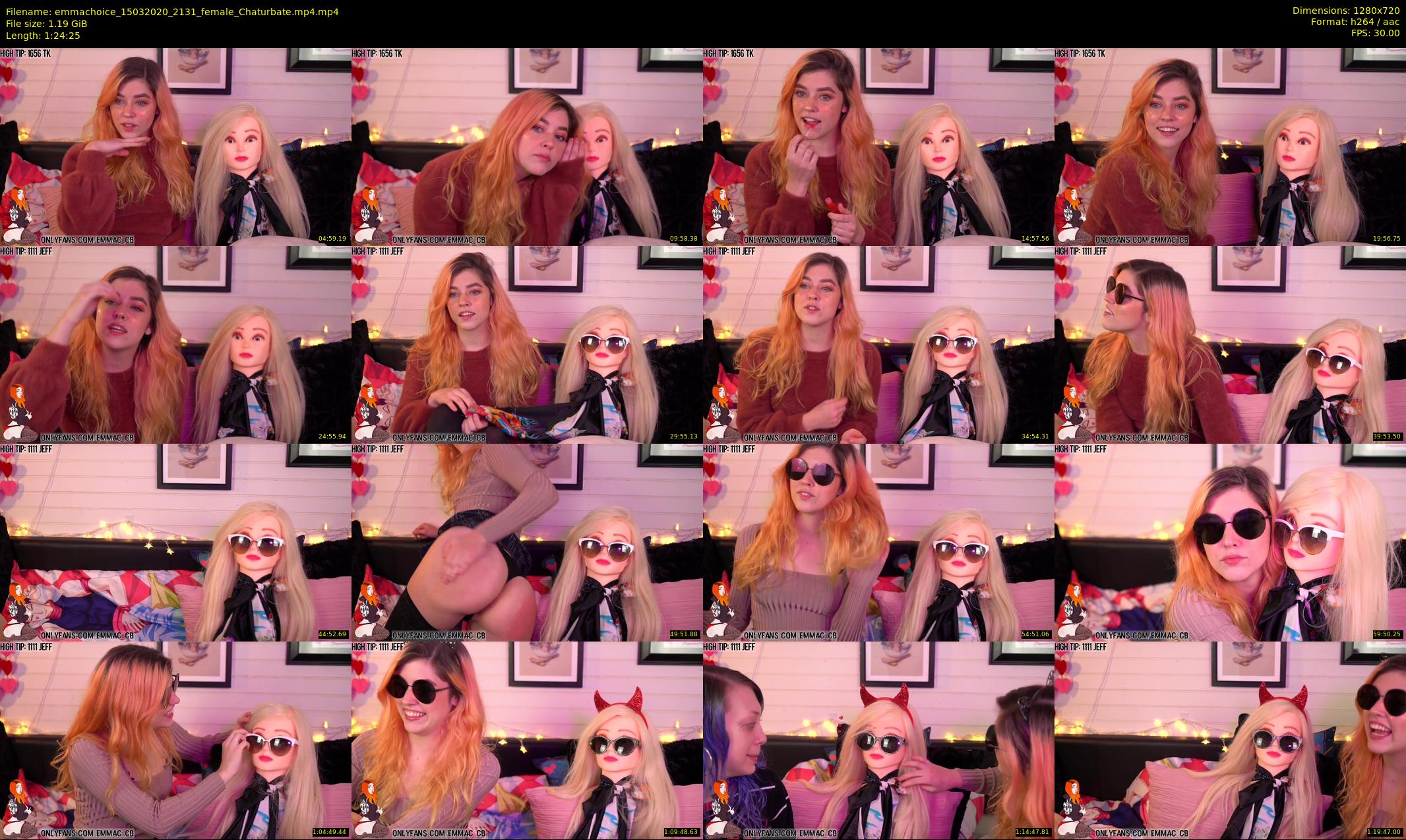 emmachoice — 85 minute Chaturbate female cam show recording, 720p, Mar 15, 2020